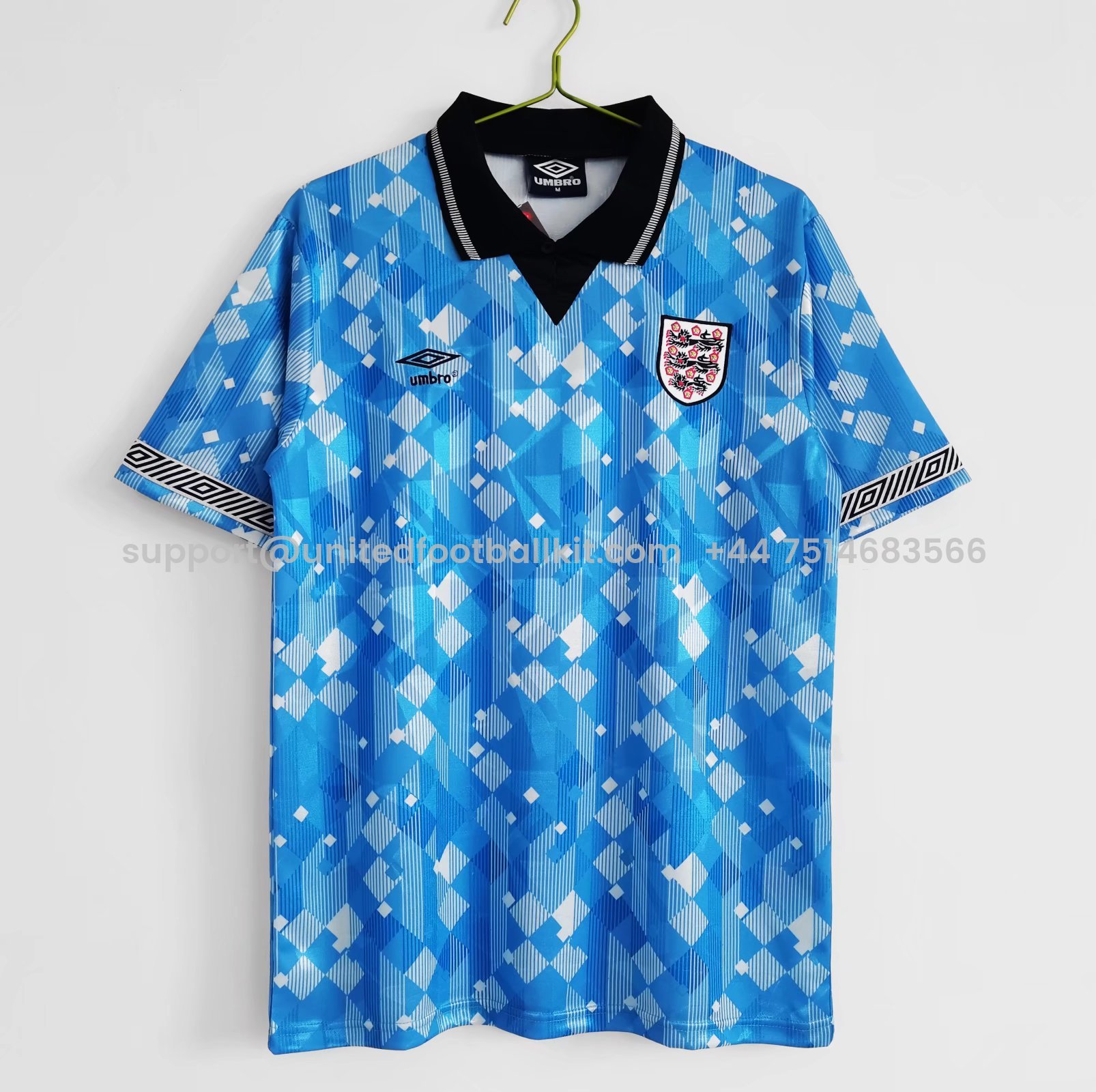 Unitedfootballkit.com | Retro England 1990 Third Jersey -Customize Name, Number and Patch | Worldwide Shipping