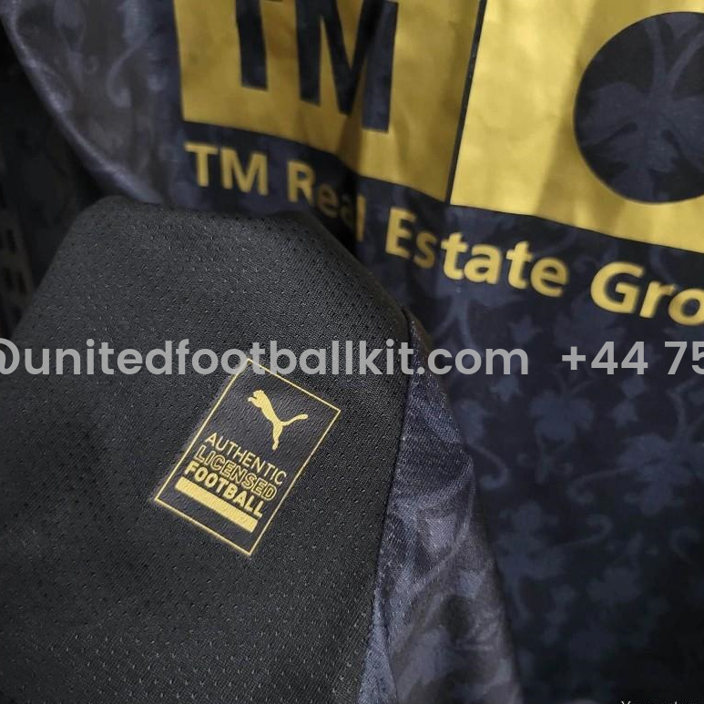 Unitedfootballkit.com | Valencia 24-25 Black Away Jersey - Fans Version -Customize Name, Number and Patch | Worldwide Shipping