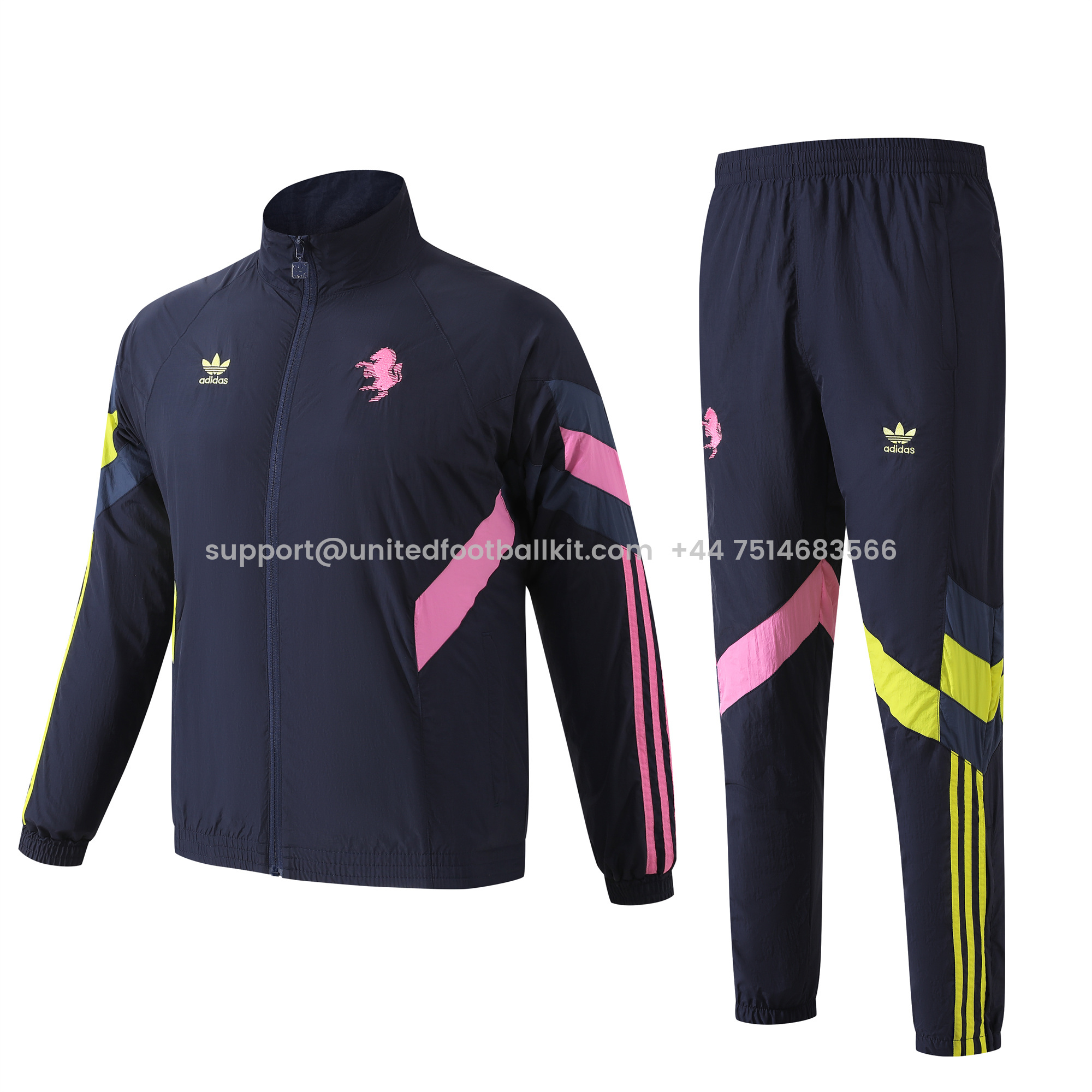 Unitedfootballkit.com | Juventus 24-25 Originals LFSTLR Windbreaker Suit - Deep Blue Jackets & Pants -Customize Name, Number and Patch | Worldwide Shipping