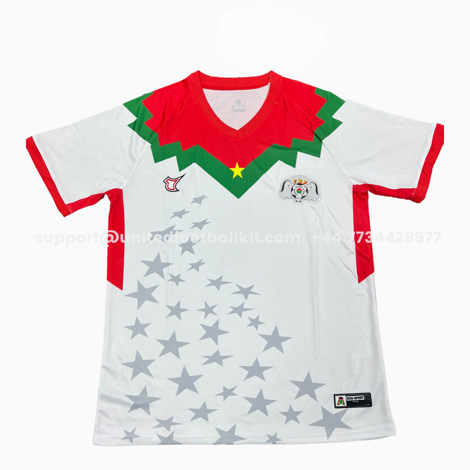 Unitedfootballkit.com | Burkina Faso 2026 Away Stars White Special Jersey - Fans Version -Customize Name, Number and Patch | Worldwide Shipping