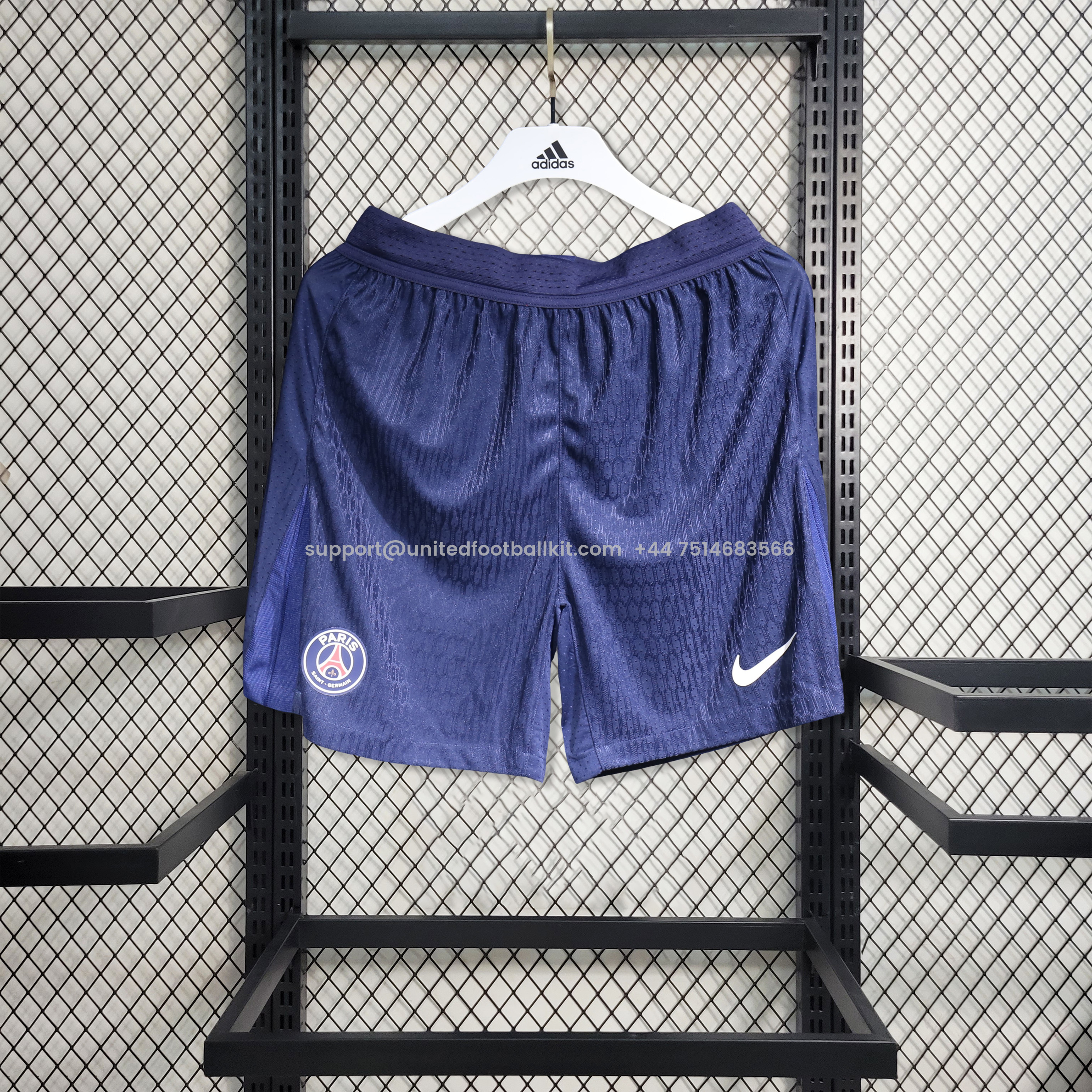 Unitedfootballkit.com | Paris Saint-Germain PSG 24-25 Home Shorts - Player Version -Customize Name, Number and Patch | Worldwide Shipping