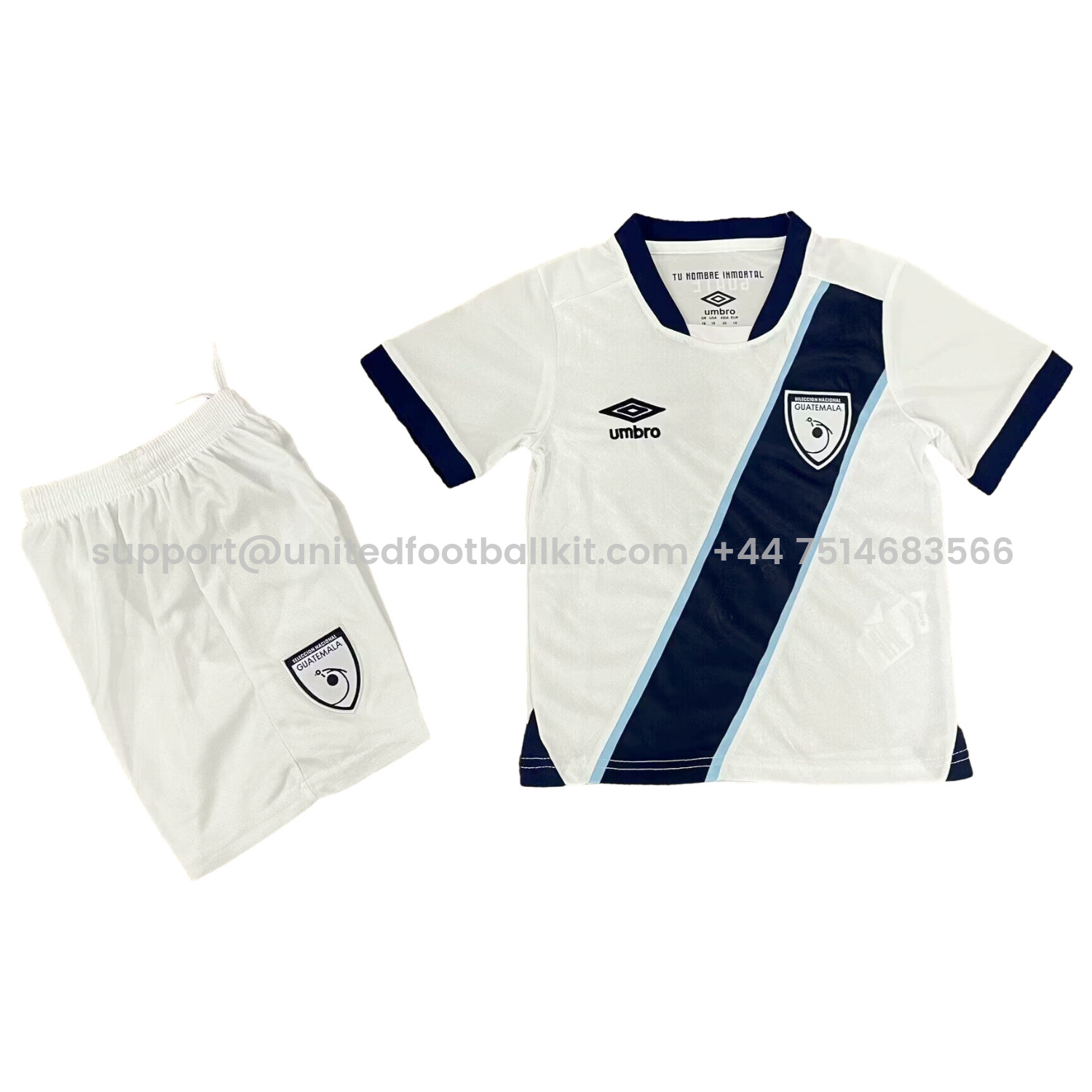 Unitedfootballkit.com | Guatemala 25-26 Home Kids Kit -Customize Name, Number and Patch | Worldwide Shipping