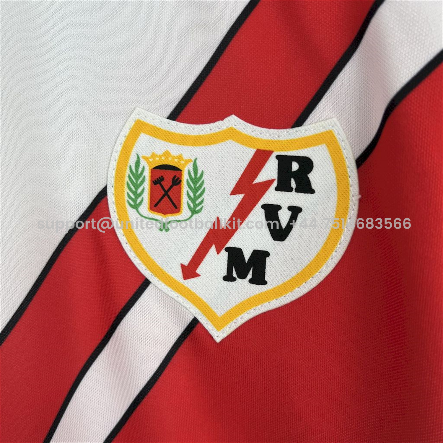 Unitedfootballkit.com | Retro Rayo Vallecano 1997-98 Home Jersey -Customize Name, Number and Patch | Worldwide Shipping