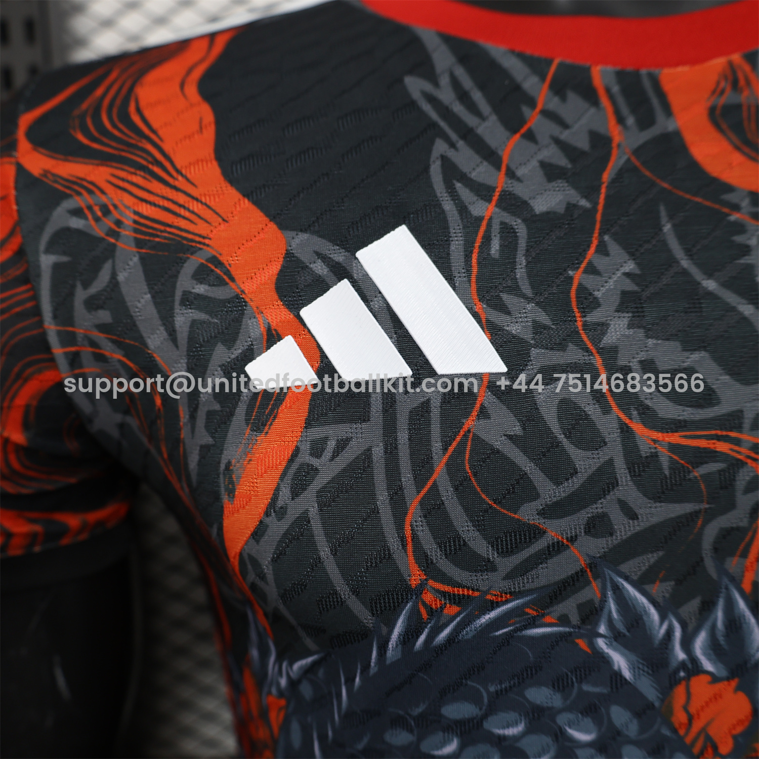 Unitedfootballkit.com | Real Madrid 25-26 Grey Chinese Loong and Red Fire Black Jersey - Player Version -Customize Name, Number and Patch | Worldwide Shipping