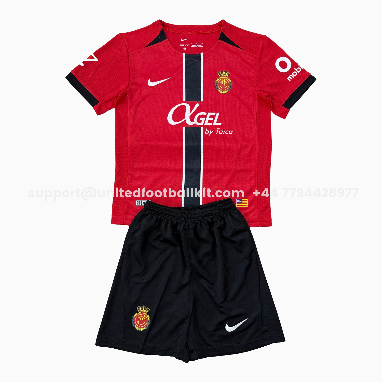 Unitedfootballkit.com | Mallorca 25-26 Home Men's Adult Jersey Set - Fans Version -Customize Name, Number and Patch | Worldwide Shipping