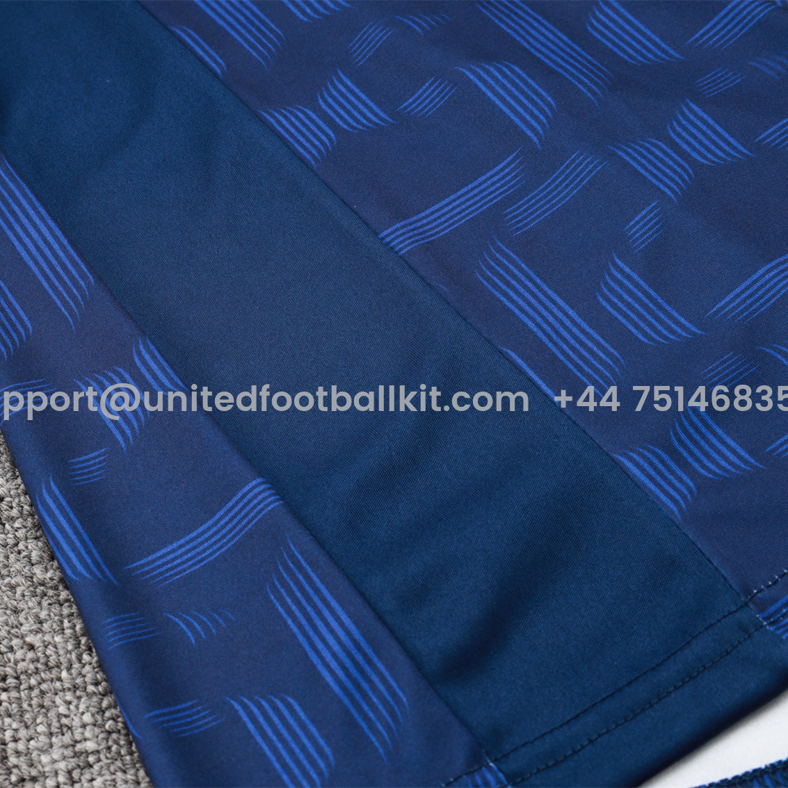 Unitedfootballkit.com | Barcelona 24-25 Short-Sleeve Training Set - Royal Blue Top & Shorts -Customize Name, Number and Patch | Worldwide Shipping