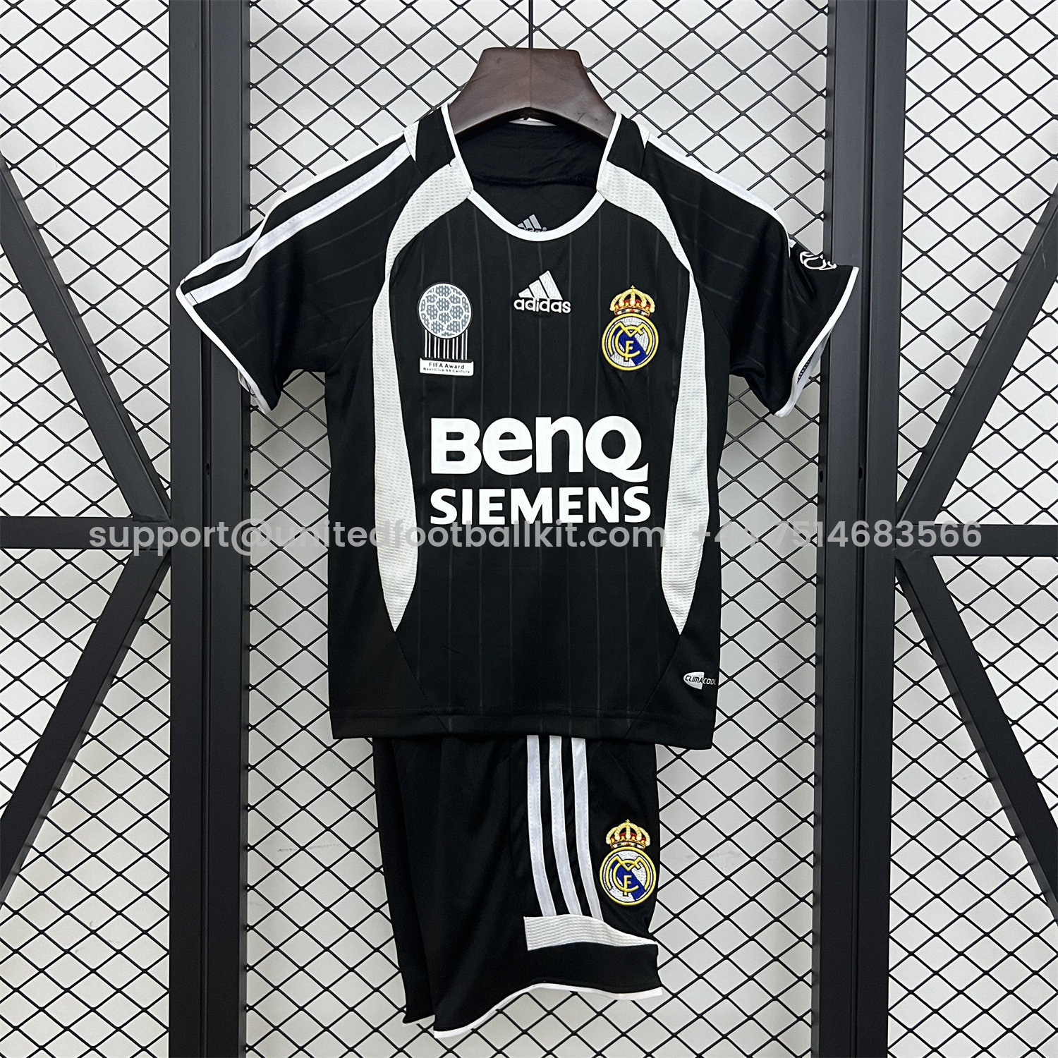 Unitedfootballkit.com | Retro Real Madrid 2006-07 Away Kids Kit -Customize Name, Number and Patch | Worldwide Shipping