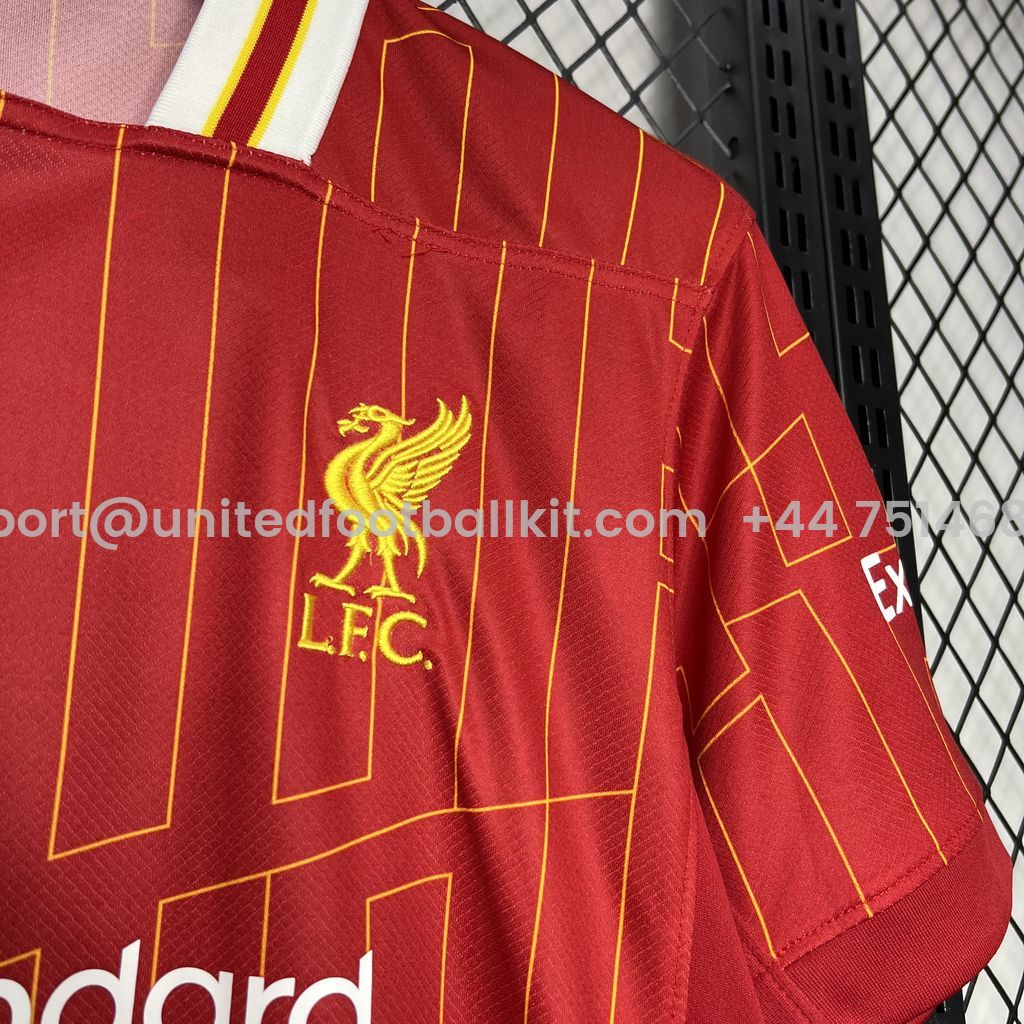 Unitedfootballkit.com | Liver.pool 24-25 Home Stadium Jersey - Fans Version -Customize Name, Number and Patch | Worldwide Shipping