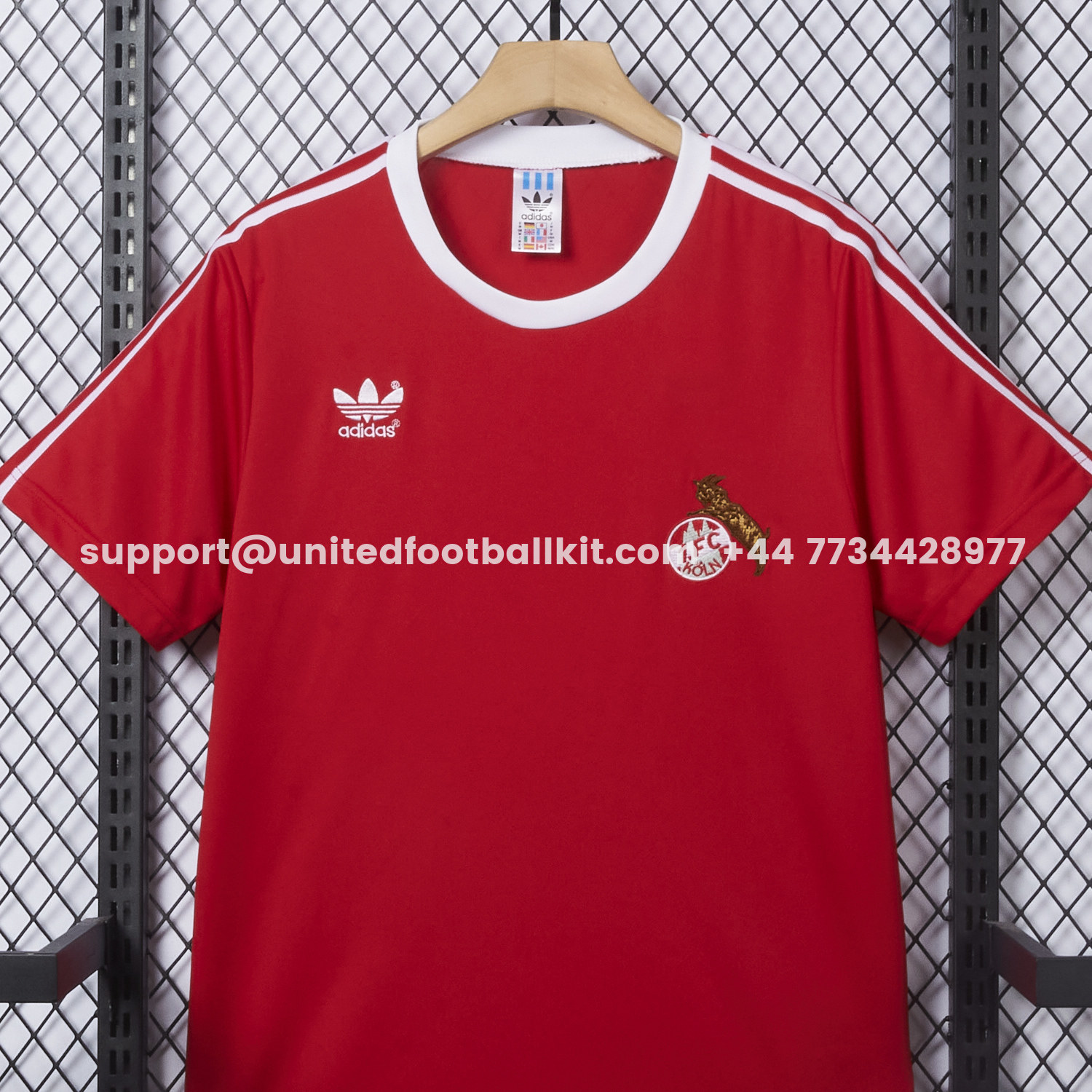 Unitedfootballkit.com | Retro 1. FC Köln 1977-78 Home Red Jersey -Customize Name, Number and Patch | Worldwide Shipping