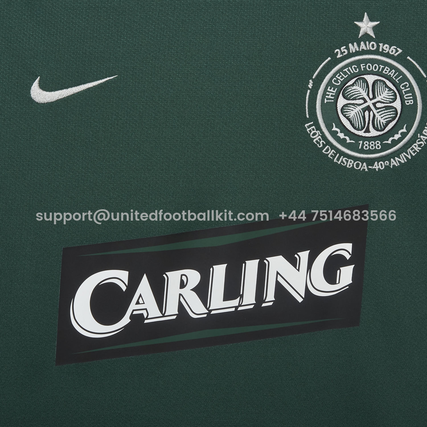 Unitedfootballkit.com | Retro Celtic 2006-07 Champions League 40th Anniversary Away Jersey -Customize Name, Number and Patch | Worldwide Shipping