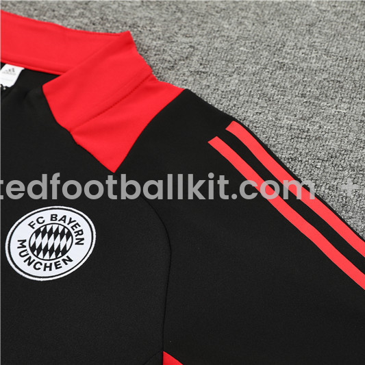 Unitedfootballkit.com | Bayern Munich 24-25 Long Sleeve Training Set - Black -Customize Name, Number and Patch | Worldwide Shipping