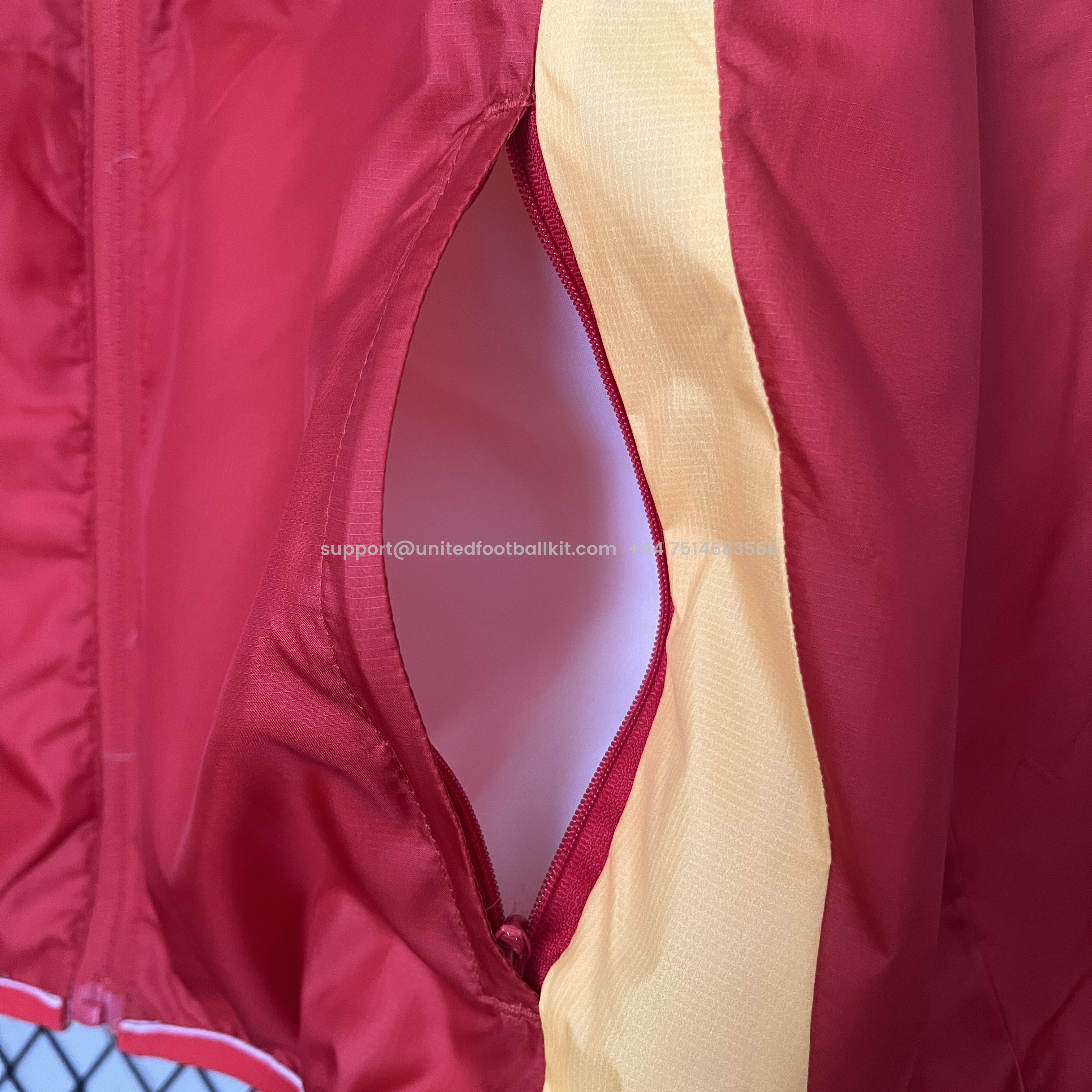 Unitedfootballkit.com | Spain 2024 Double Sided Reversible Windbreaker - Red & Yellow -Customize Name, Number and Patch | Worldwide Shipping