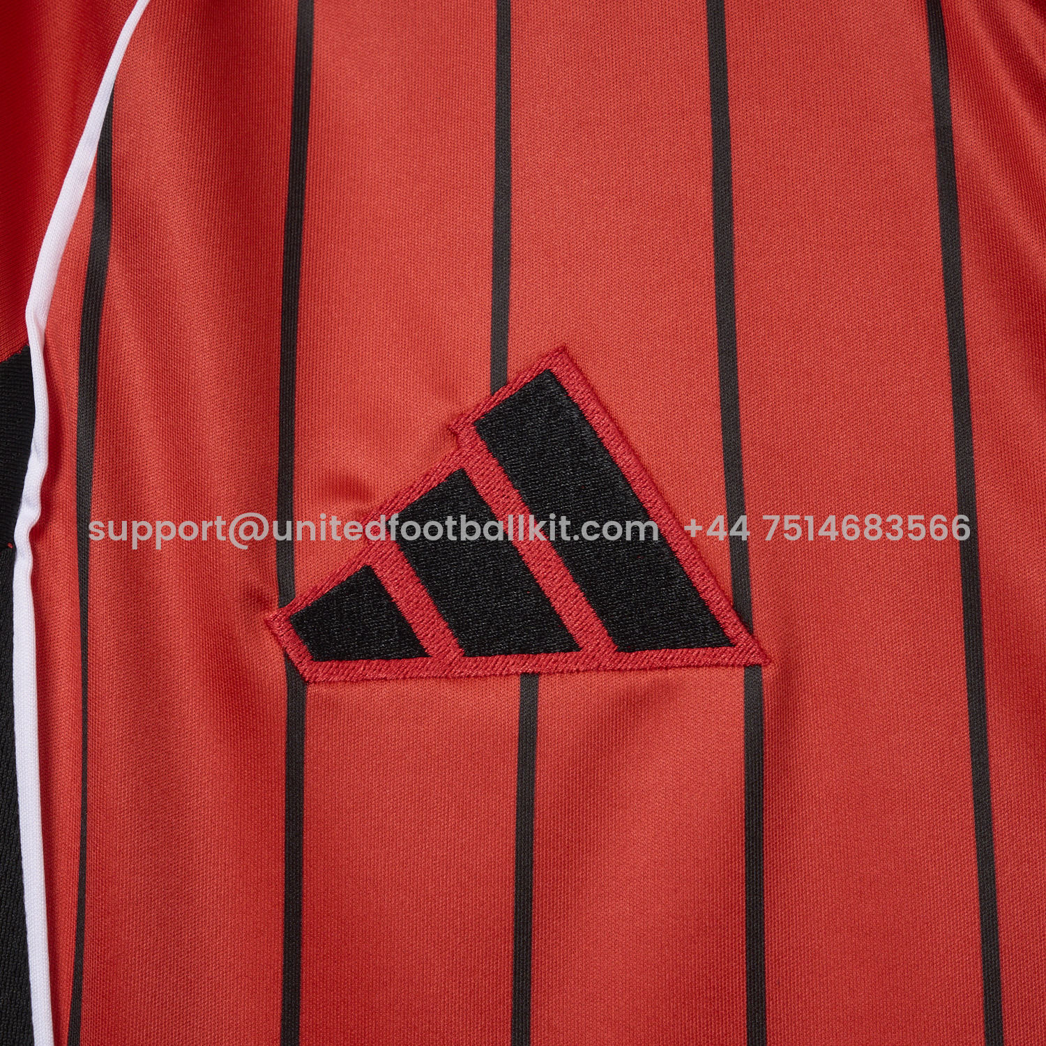 Unitedfootballkit.com | Manchester United 25-26 Red Baseball Jersey with Black Stripes -Customize Name, Number and Patch | Worldwide Shipping