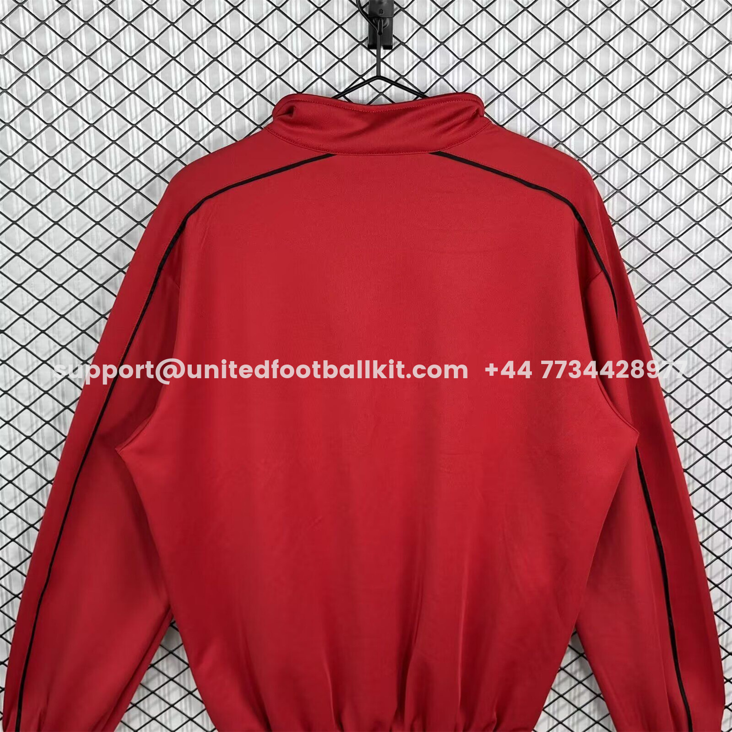 Unitedfootballkit.com | Frankfurt 25-26 Training Windbreaker Jacket - Red -Customize Name, Number and Patch | Worldwide Shipping