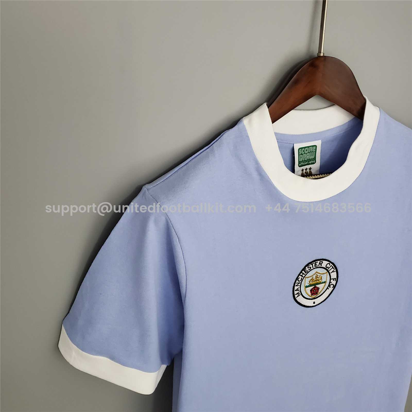 Unitedfootballkit.com | Retro Manchester City 1971-74 Home Jersey -Customize Name, Number and Patch | Worldwide Shipping