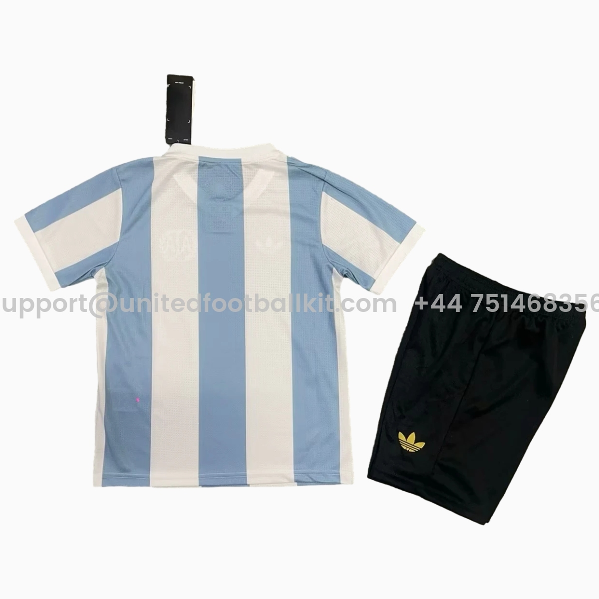 Unitedfootballkit.com | Argentina 24-25 Adi 50 Years Anniversary Kids Kit -Customize Name, Number and Patch | Worldwide Shipping