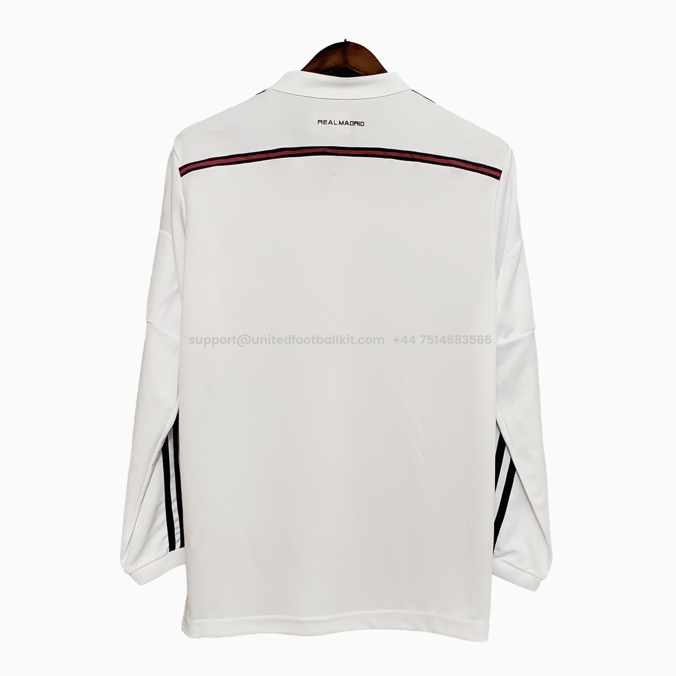 Unitedfootballkit.com | Retro Real Madrid 14-15 Home Stadium Long Sleeve Jersey -Customize Name, Number and Patch | Worldwide Shipping
