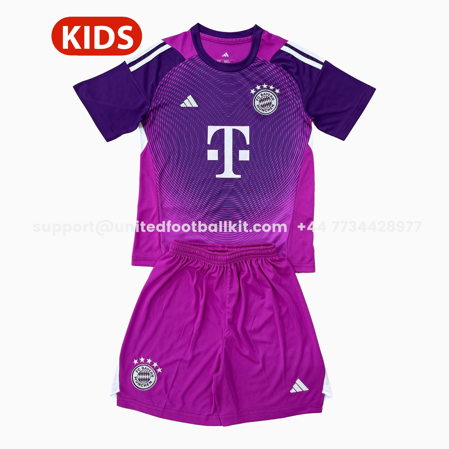 Unitedfootballkit.com | Bayern Munich 25-26 Pueple Goalkeeper Kids Kit -Customize Name, Number and Patch | Worldwide Shipping
