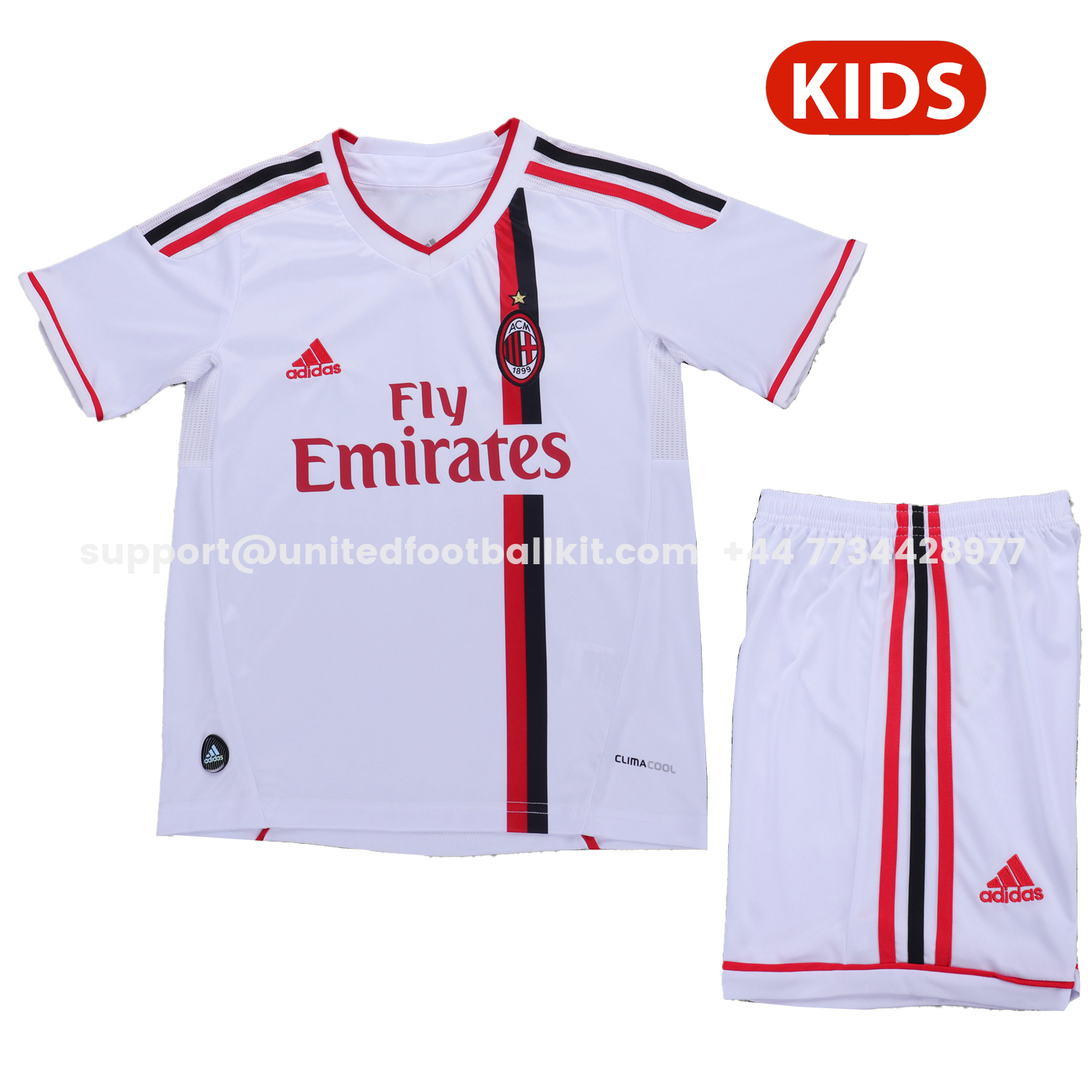 Unitedfootballkit.com | Retro AC Milan 2011-12 Away Kids Kit -Customize Name, Number and Patch | Worldwide Shipping