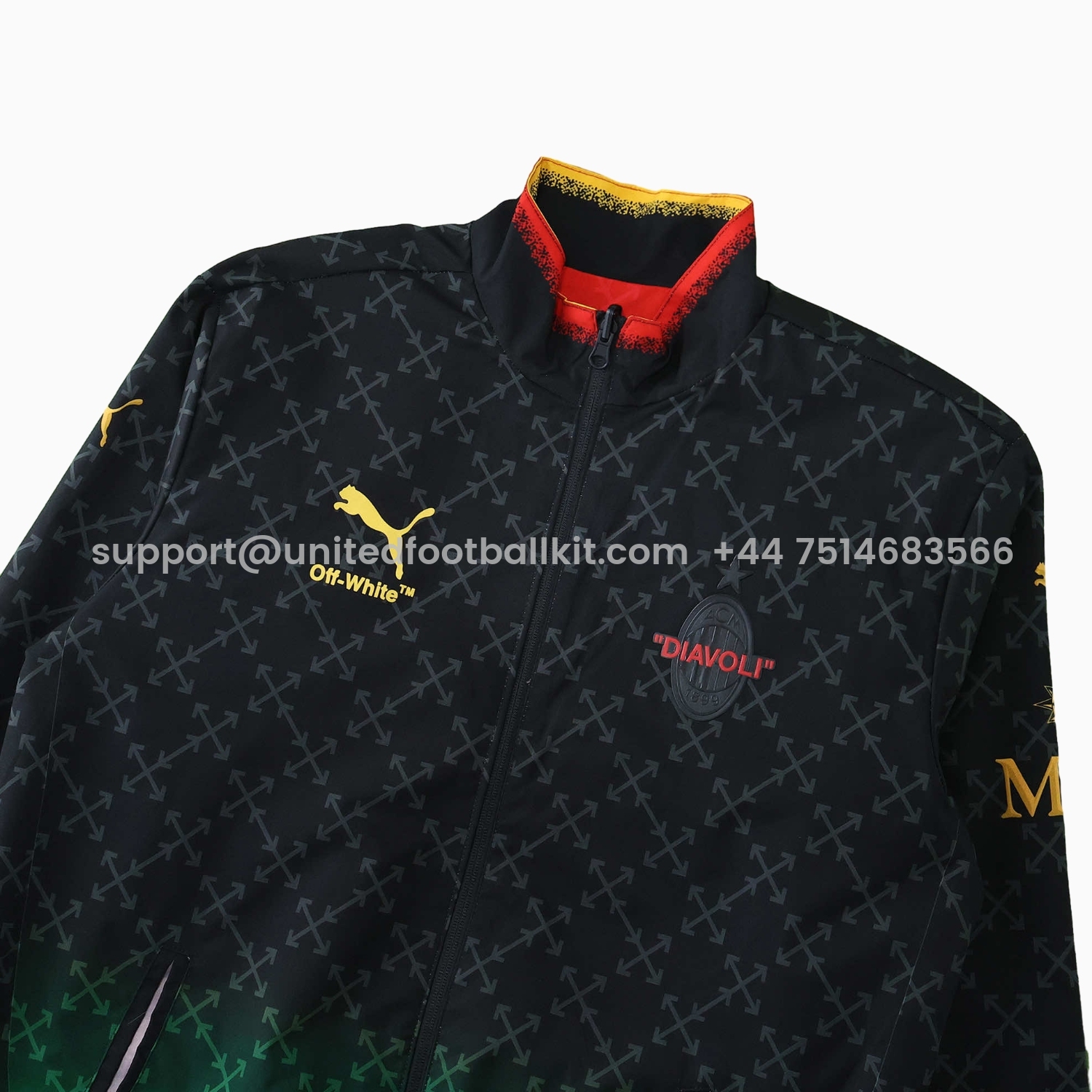 Unitedfootballkit.com | AC Milan 24-25 Fourth “Diavoli” Special Edition Double Sided Reversible Windbreaker - Black & Red -Customize Name, Number and Patch | Worldwide Shipping