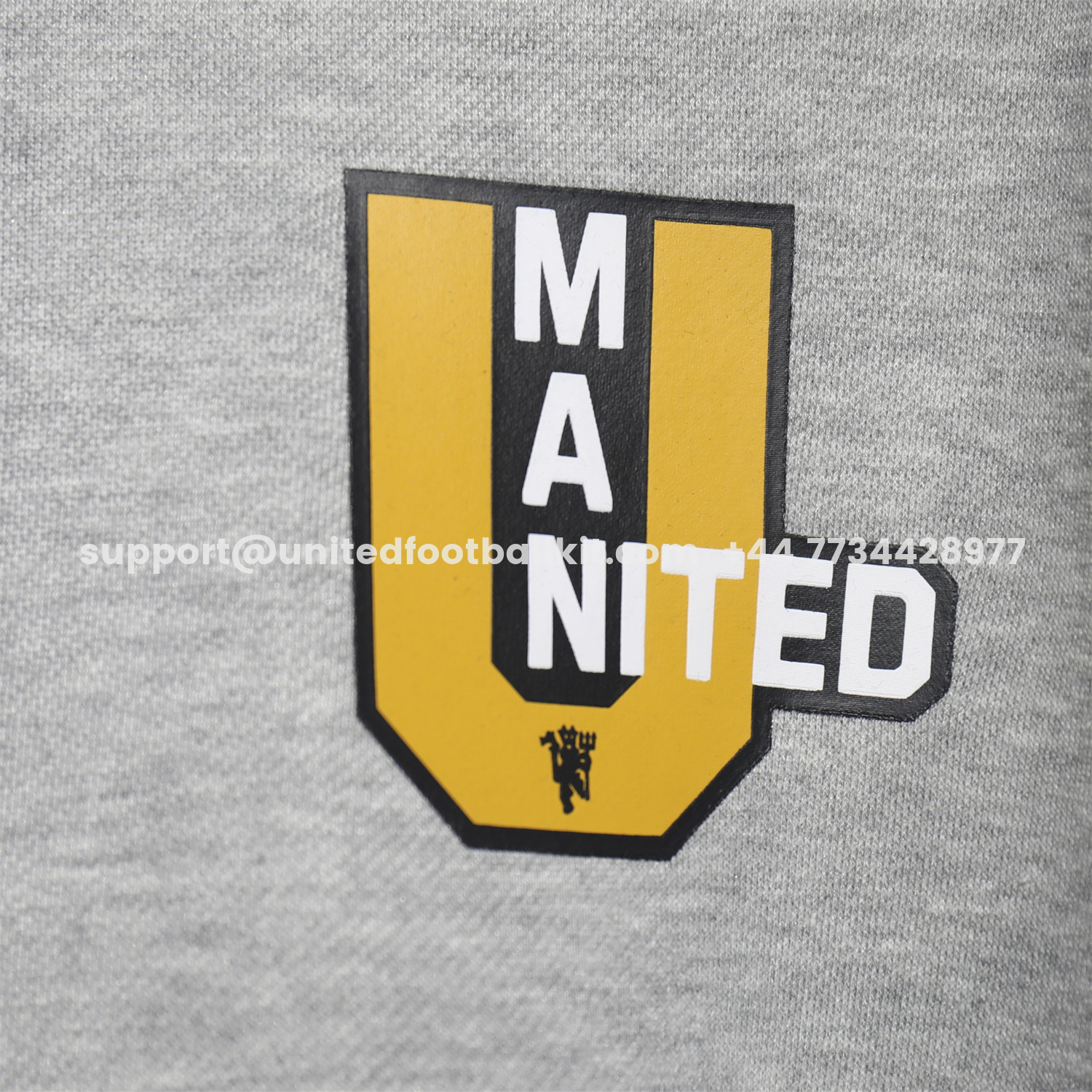 Unitedfootballkit.com | Manchester United 25-26 Pure Color Training Set - Grey Top and Grey Pants -Customize Name, Number and Patch | Worldwide Shipping