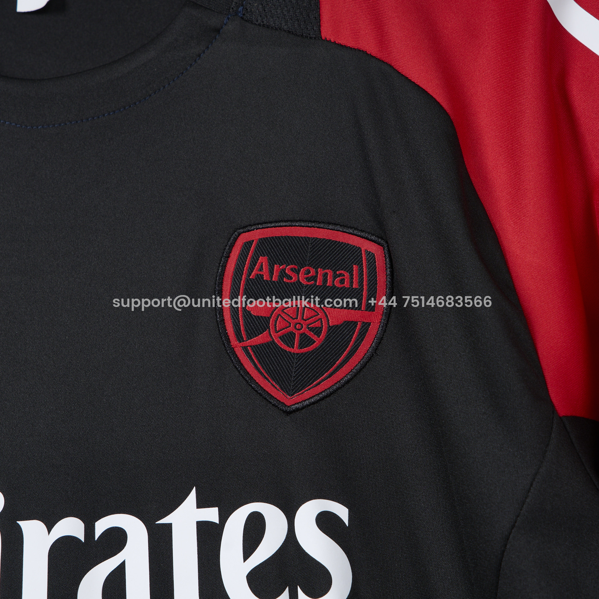 Unitedfootballkit.com | Arsenal 24-25 Black Training Jersey - Fans Version -Customize Name, Number and Patch | Worldwide Shipping