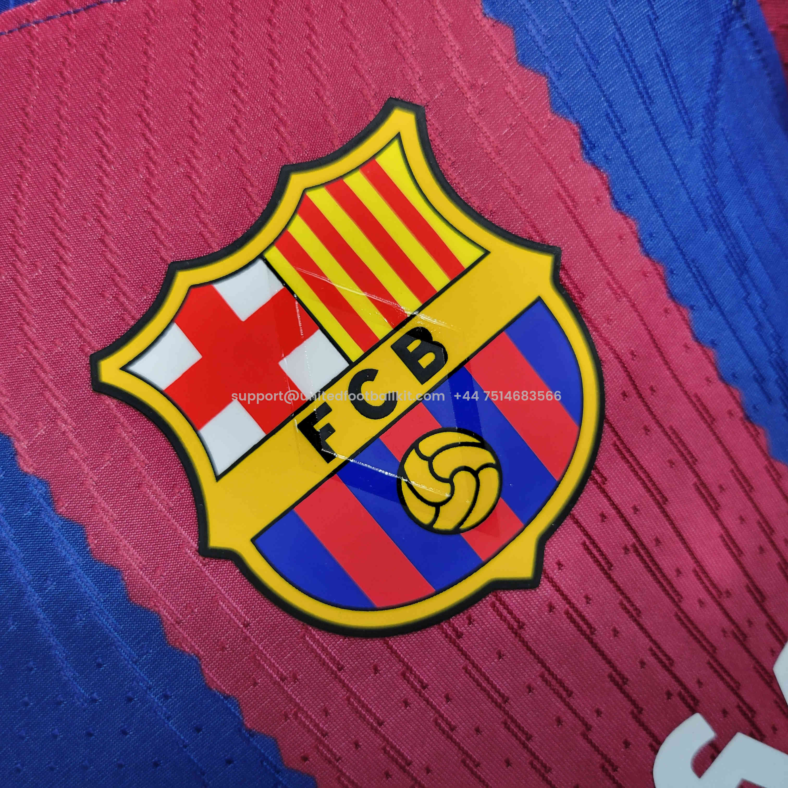 Unitedfootballkit.com | Barcelona 23-24 Home Stadium Jersey - Player Version -Customize Name, Number and Patch | Worldwide Shipping