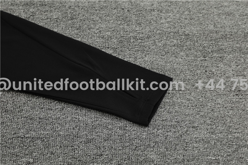 Unitedfootballkit.com | Germany 2024 Long Sleeve Training Set - White With Black -Customize Name, Number and Patch | Worldwide Shipping