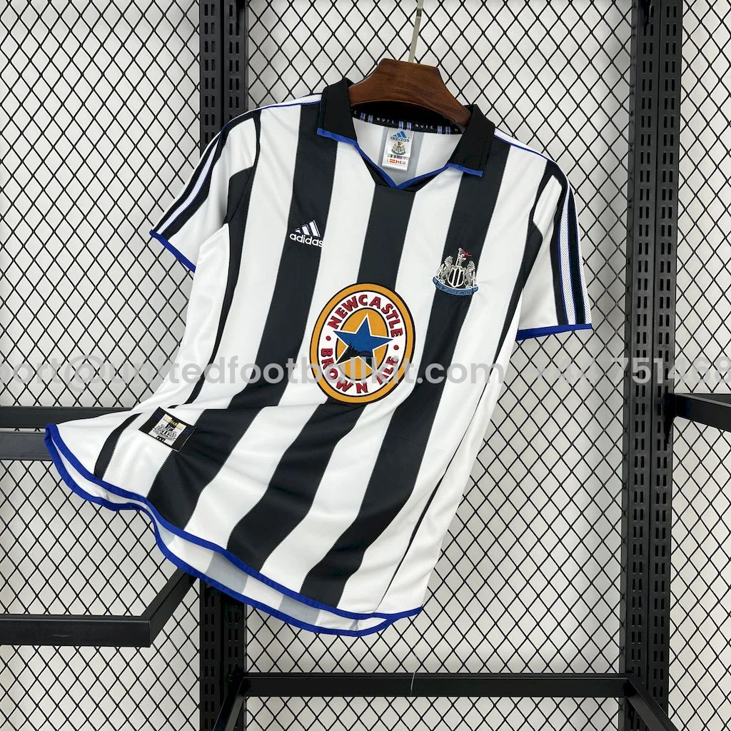 Unitedfootballkit.com | Retro Newcastle United 1999-00 Home Jersey -Customize Name, Number and Patch | Worldwide Shipping