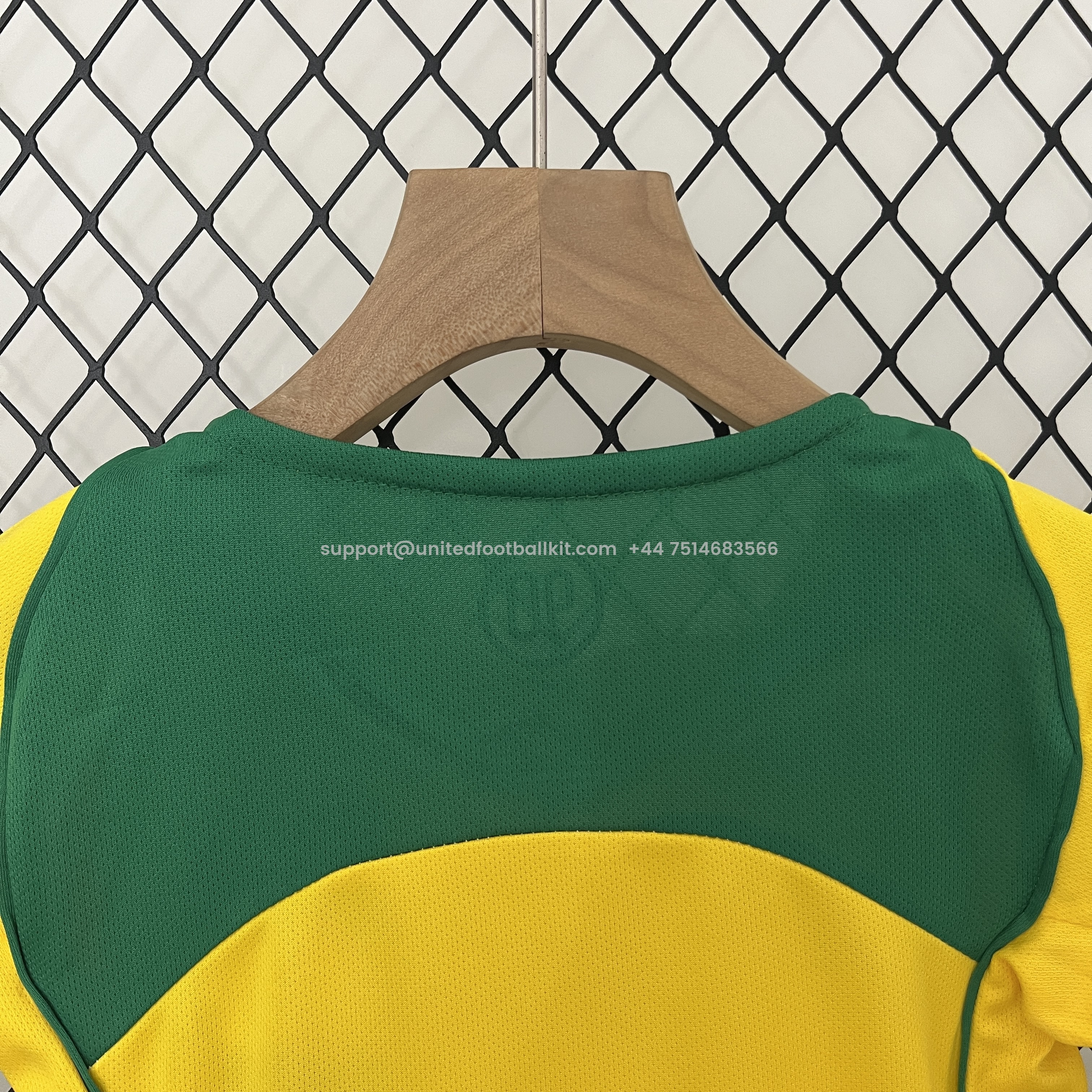 Unitedfootballkit.com | Retro Brazil 2004 Home Stadium Kids Kit -Customize Name, Number and Patch | Worldwide Shipping