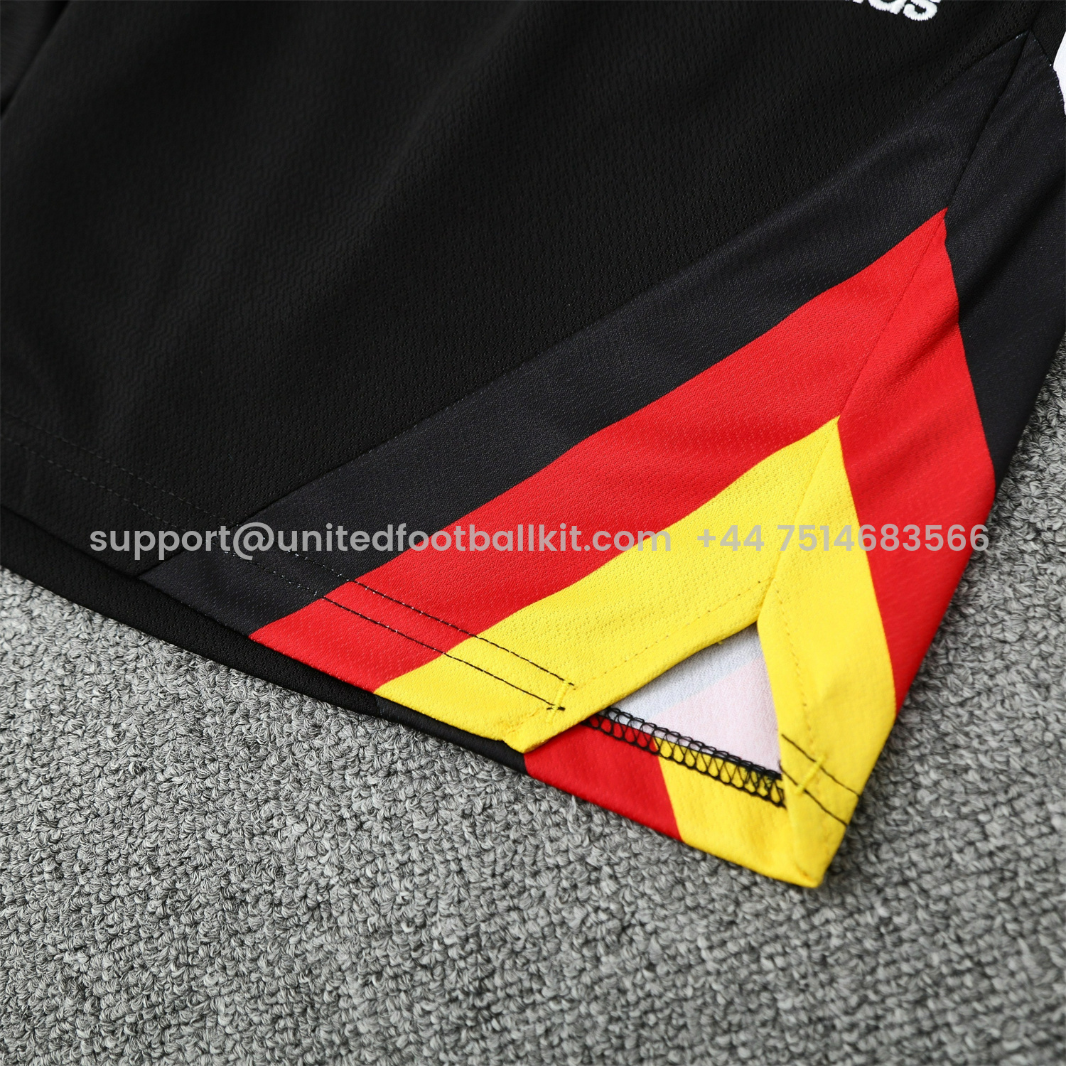 Unitedfootballkit.com | Germany 25-26 Short-Sleeve Training Set - Black Top & Black Shorts -Customize Name, Number and Patch | Worldwide Shipping