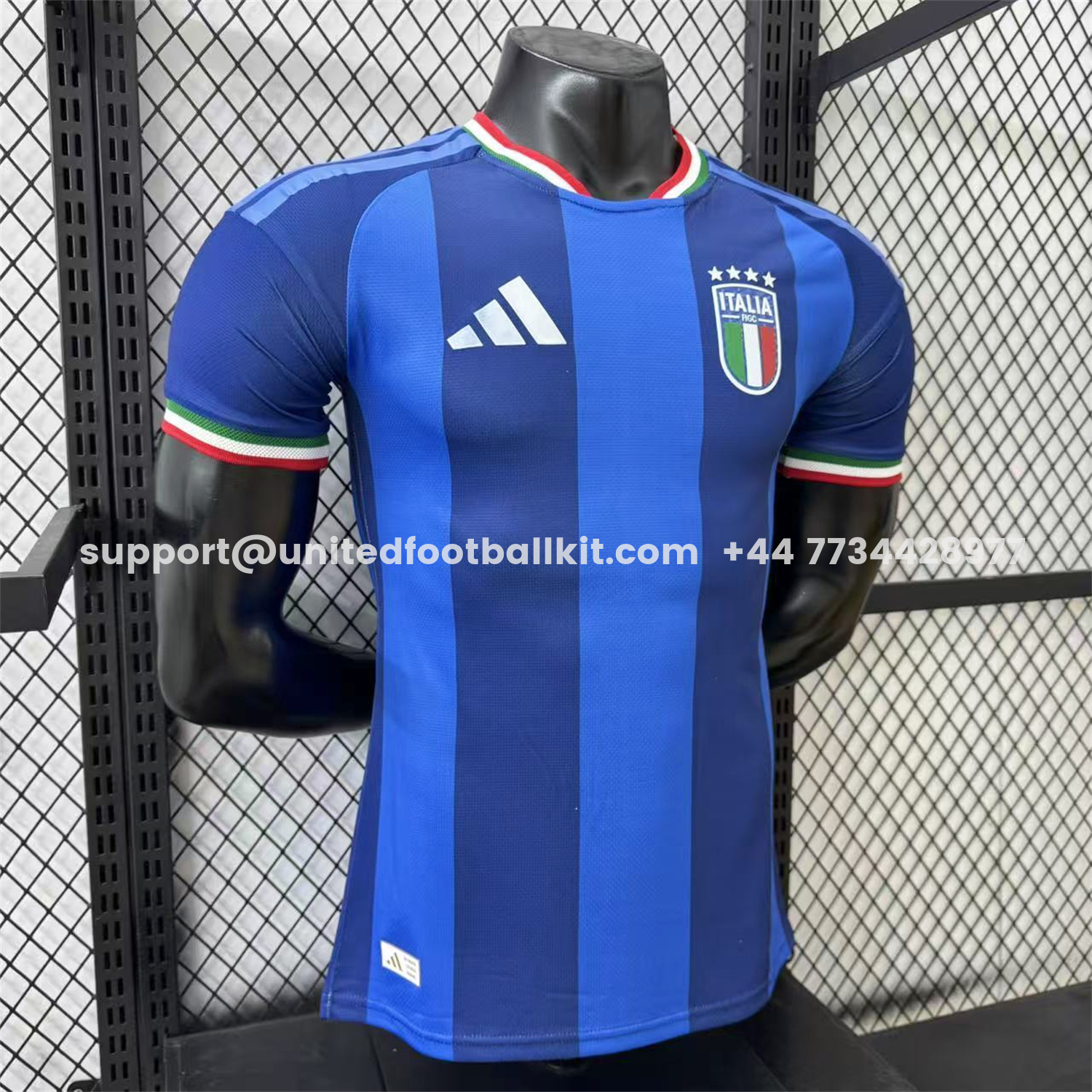 Unitedfootballkit.com | Italy 2026 Blue Vertical Stripes Special Jersey - Player Version -Customize Name, Number and Patch | Worldwide Shipping