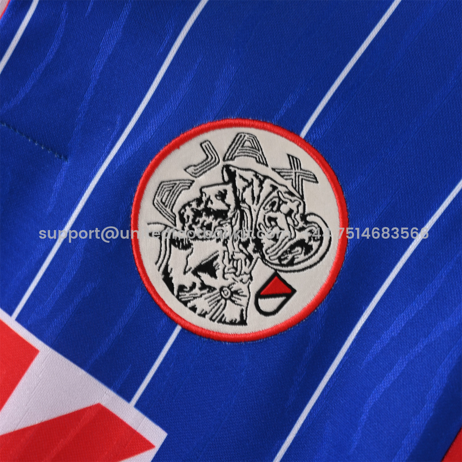 Unitedfootballkit.com | Retro Ajax 1990 Away Long Sleeve Jersey -Customize Name, Number and Patch | Worldwide Shipping