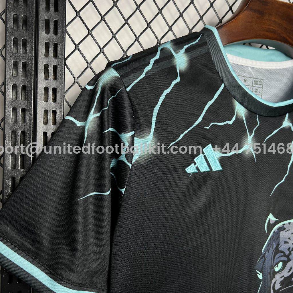 Unitedfootballkit.com | Real Madrid 24-25 Black & Green Leopard Jersey - Fans Version -Customize Name, Number and Patch | Worldwide Shipping