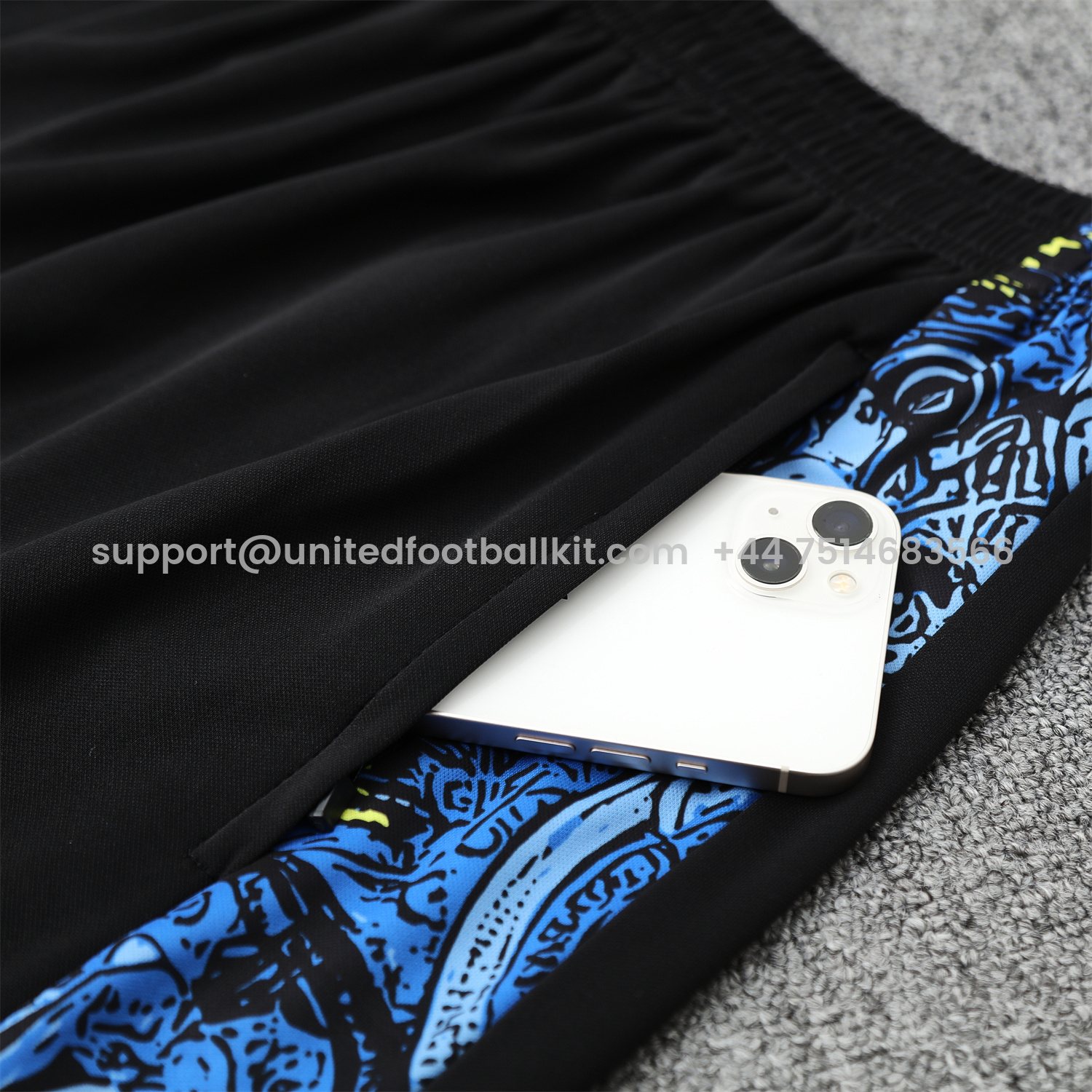 Unitedfootballkit.com | Brazil 25-26 Blue Jesus Statue Short-Sleeve Training Set - Blue Top & Black Shorts -Customize Name, Number and Patch | Worldwide Shipping