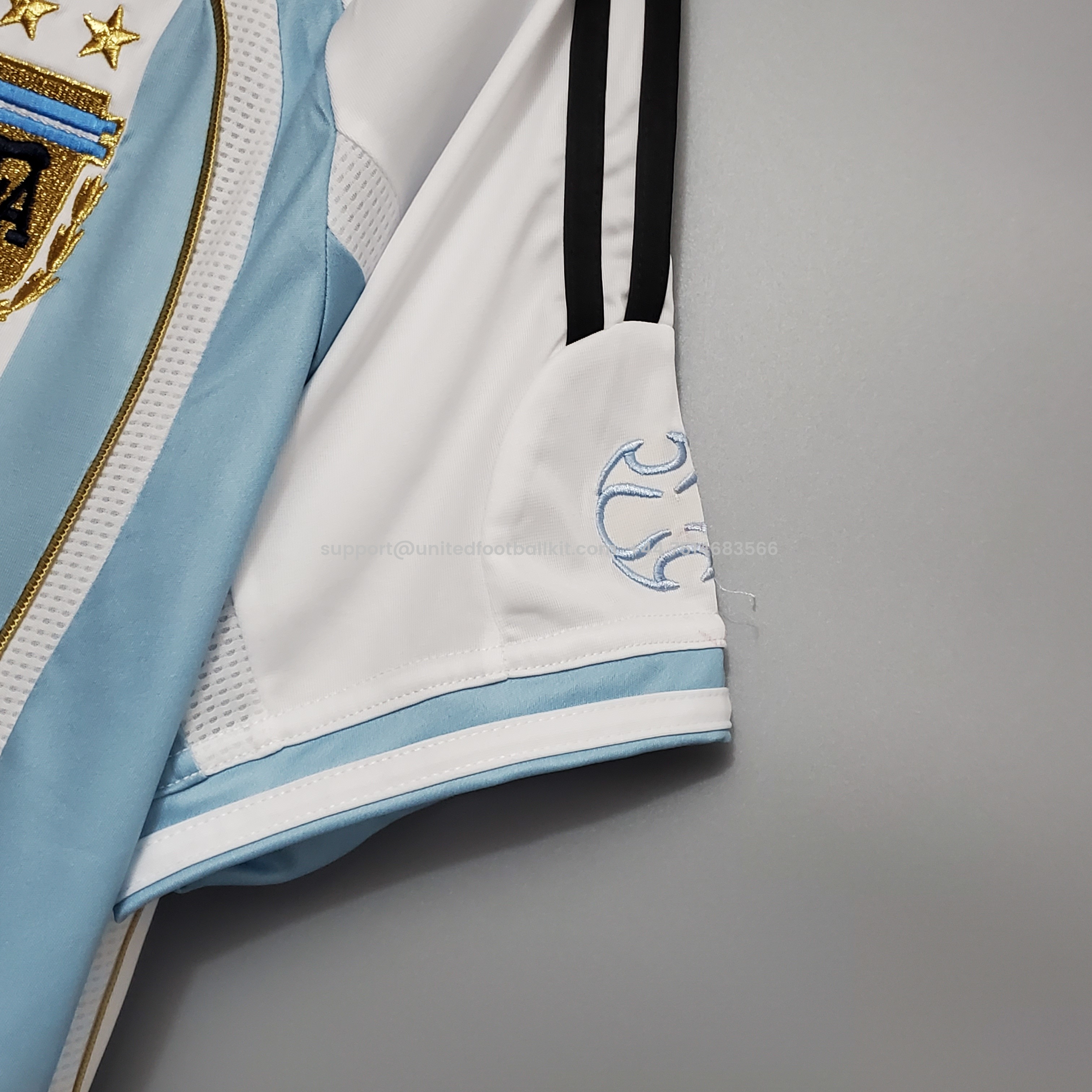 Unitedfootballkit.com | Retro Argentina 2006 Home Stadium Jersey -Customize Name, Number and Patch | Worldwide Shipping