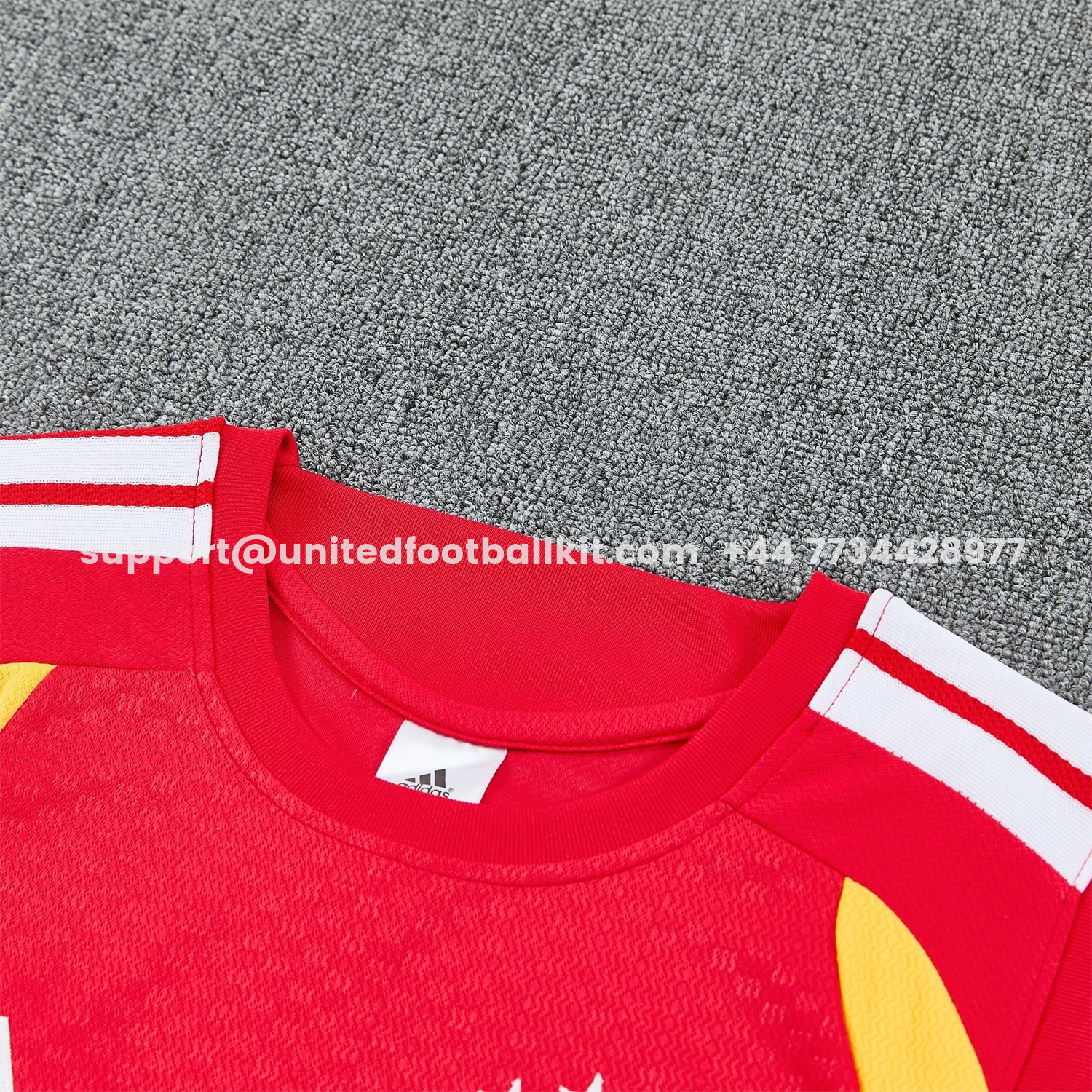 Unitedfootballkit.com | Germany 2026 Vest Training Set - Red Vest and Black Shorts -Customize Name, Number and Patch | Worldwide Shipping