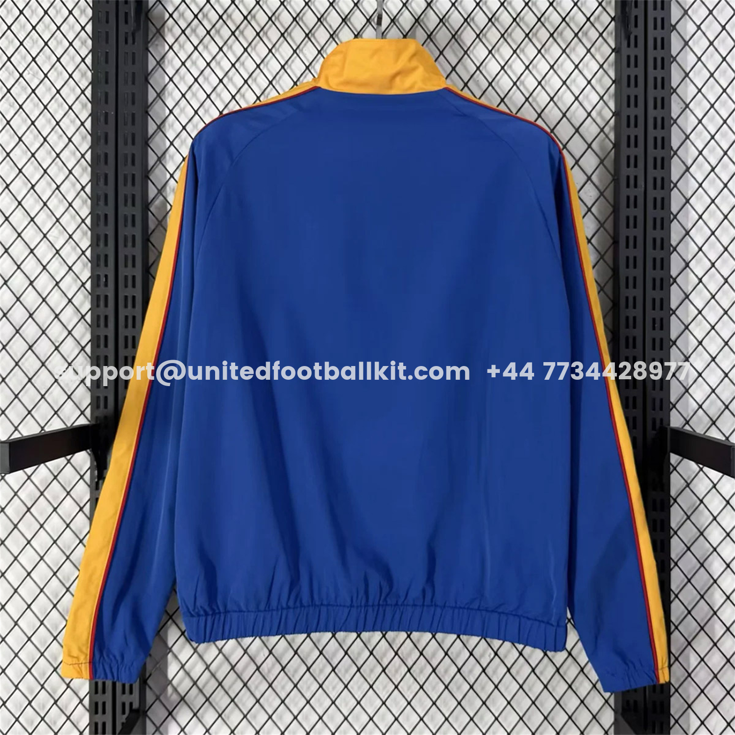 Unitedfootballkit.com | Colombia 2026 Windbreaker Jacket - Blue With Yellow -Customize Name, Number and Patch | Worldwide Shipping