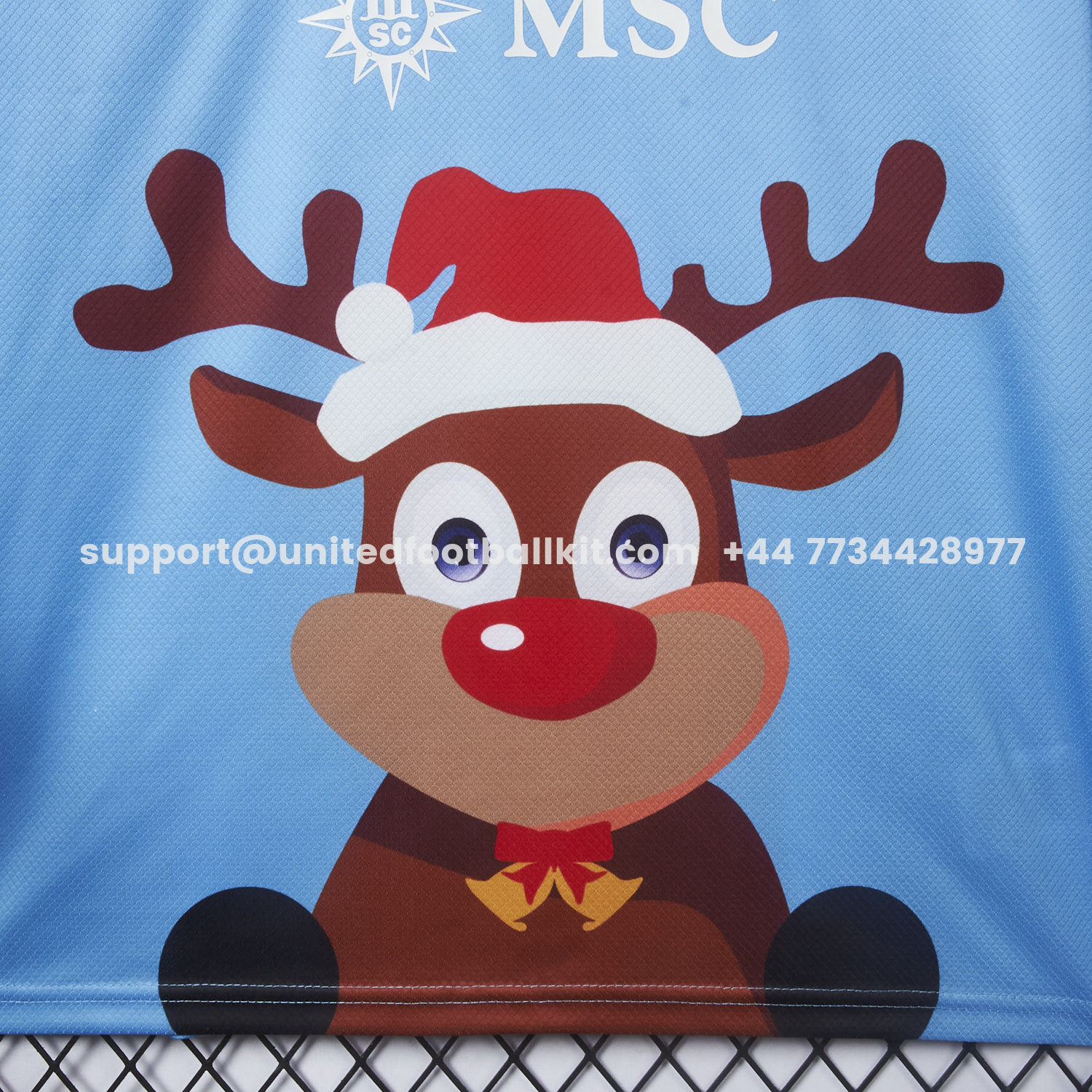 Unitedfootballkit.com | Napoli 25-26 Blue Christmas Elk Special Edition Jersey - Fans Version -Customize Name, Number and Patch | Worldwide Shipping