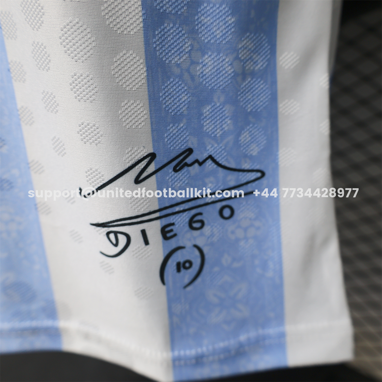 Unitedfootballkit.com | Argentina 2026 White Blue Maradona Special Kit - Player Version -Customize Name, Number and Patch | Worldwide Shipping