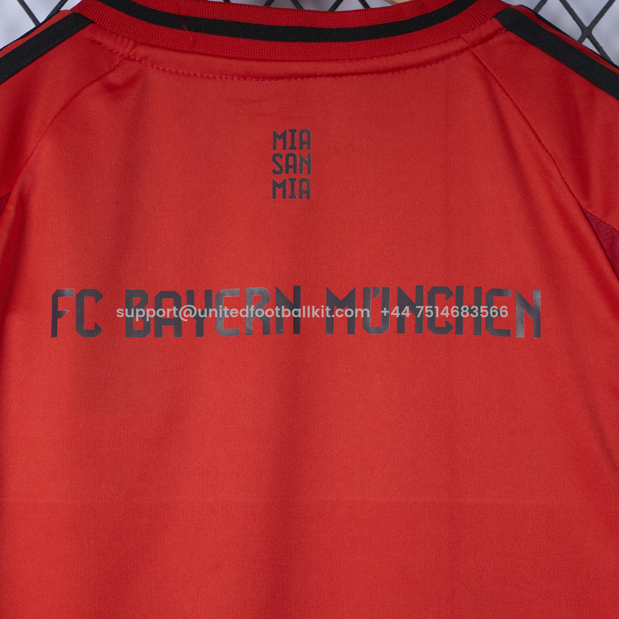 Unitedfootballkit.com | Bayern Munich 24-25 Home Long Sleeve Kids Kit - Fans Version -Customize Name, Number and Patch | Worldwide Shipping