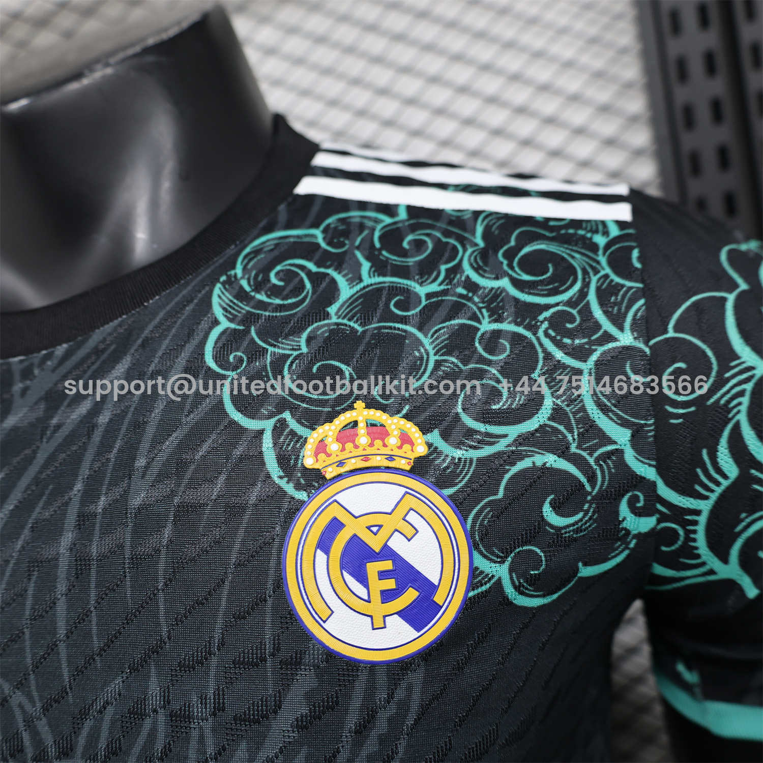 Unitedfootballkit.com | Real Madrid 24-25 Black and Green Loong Jersey - Player Version -Customize Name, Number and Patch | Worldwide Shipping