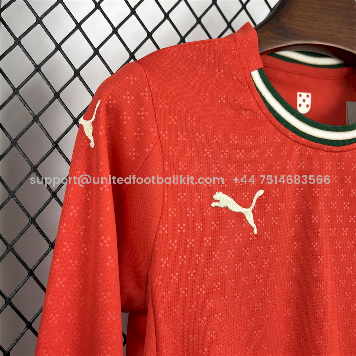 Unitedfootballkit.com | Portugal 2025-26 Home Long Sleeves Kids Kit -Customize Name, Number and Patch | Worldwide Shipping