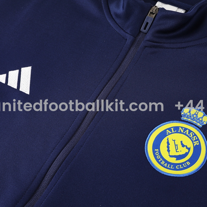 Unitedfootballkit.com | Al Nassr Riyadh Victory 24-25 Jacket Training Tracksuit - Royal Blue -Customize Name, Number and Patch | Worldwide Shipping