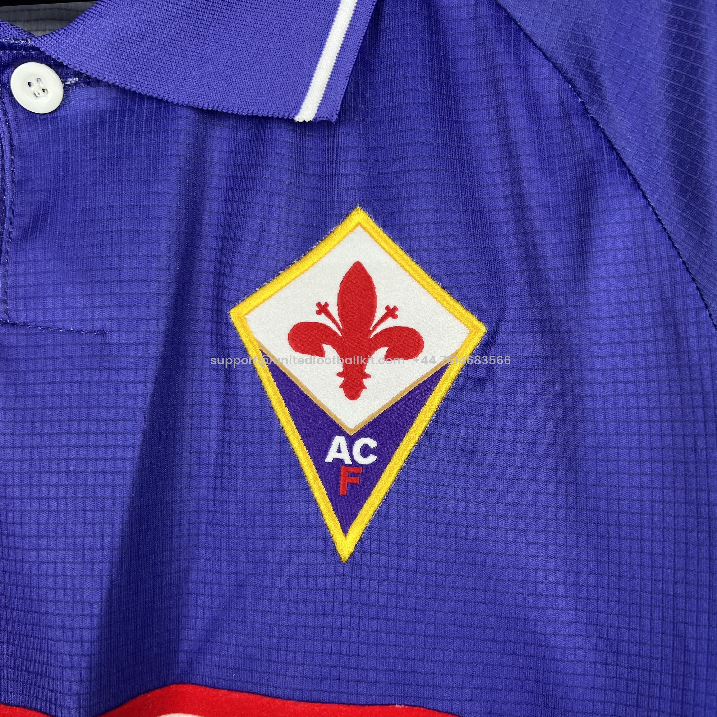 Unitedfootballkit.com | Retro Fiorentina 1998 Home Stadium Long Sleeve Jersey -Customize Name, Number and Patch | Worldwide Shipping