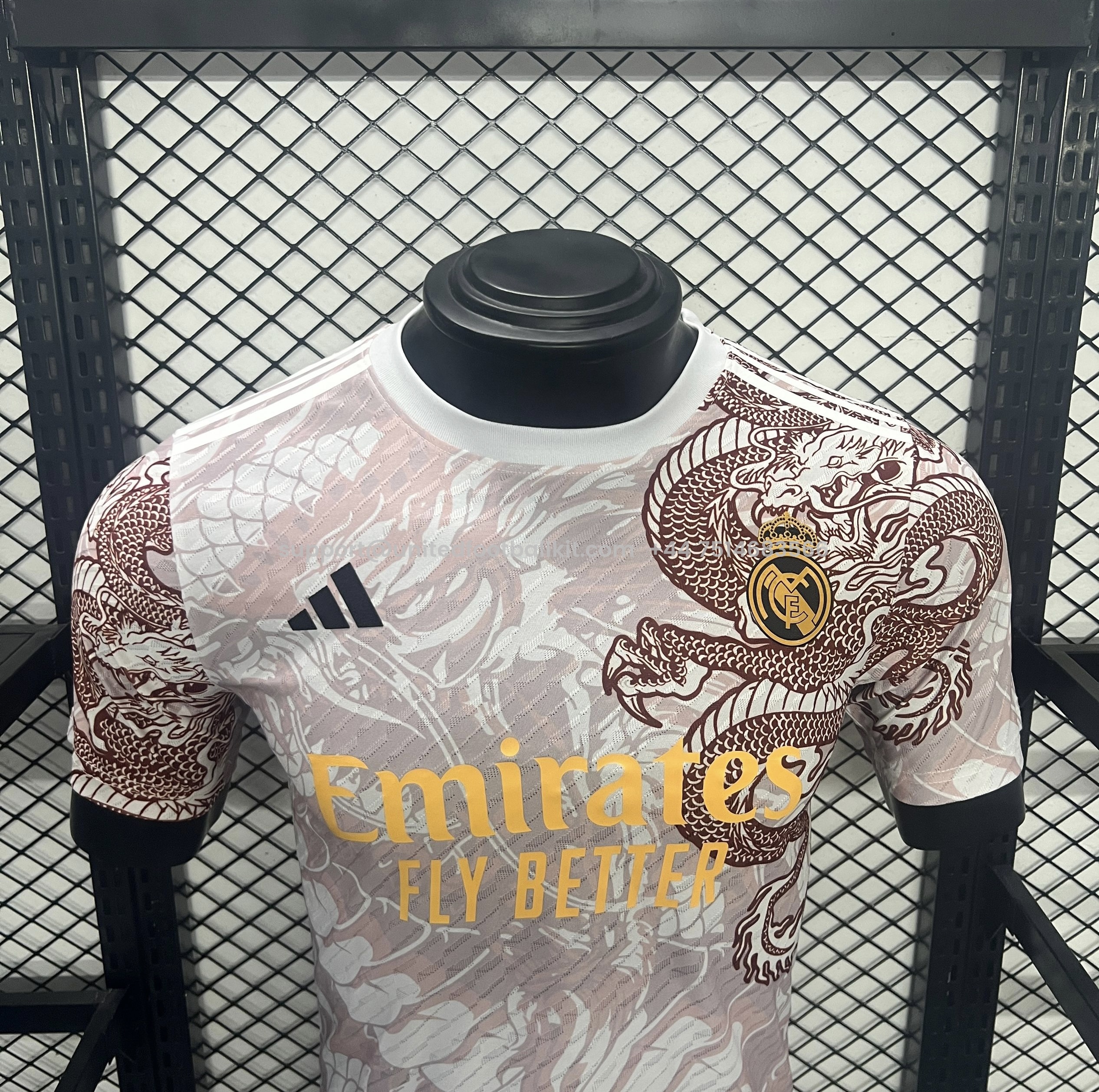 Unitedfootballkit.com | Real Madrid 24-25 Red Dragon Special Edition White Jersey - Player Version -Customize Name, Number and Patch | Worldwide Shipping
