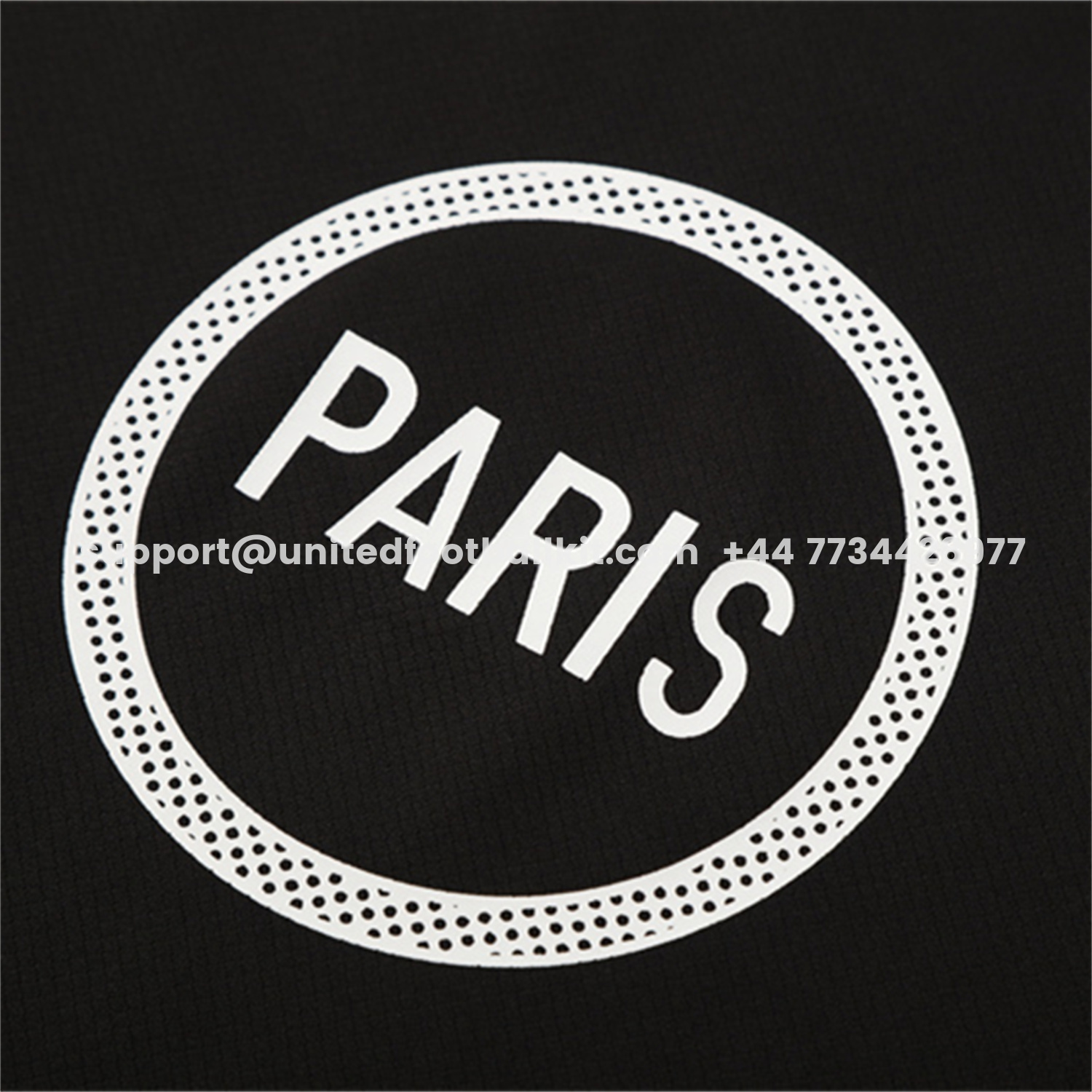Unitedfootballkit.com | Paris Saint-Germain PSG 25-26 Kids Short-Sleeve Training Set - White Edge Black Top & Black Shorts -Customize Name, Number and Patch | Worldwide Shipping