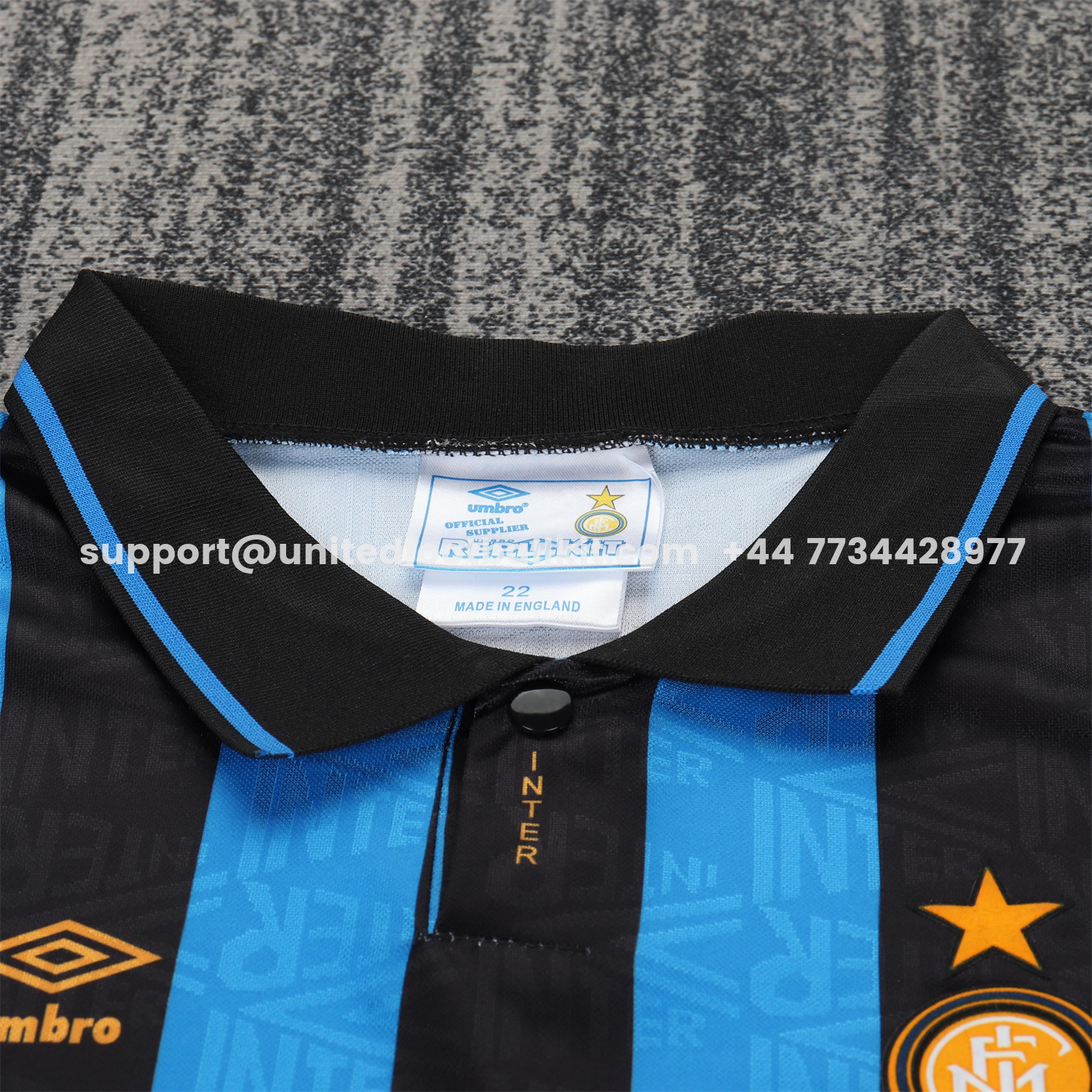 Unitedfootballkit.com | Retro Inter Milan 1992-94 Home Kids Kit -Customize Name, Number and Patch | Worldwide Shipping