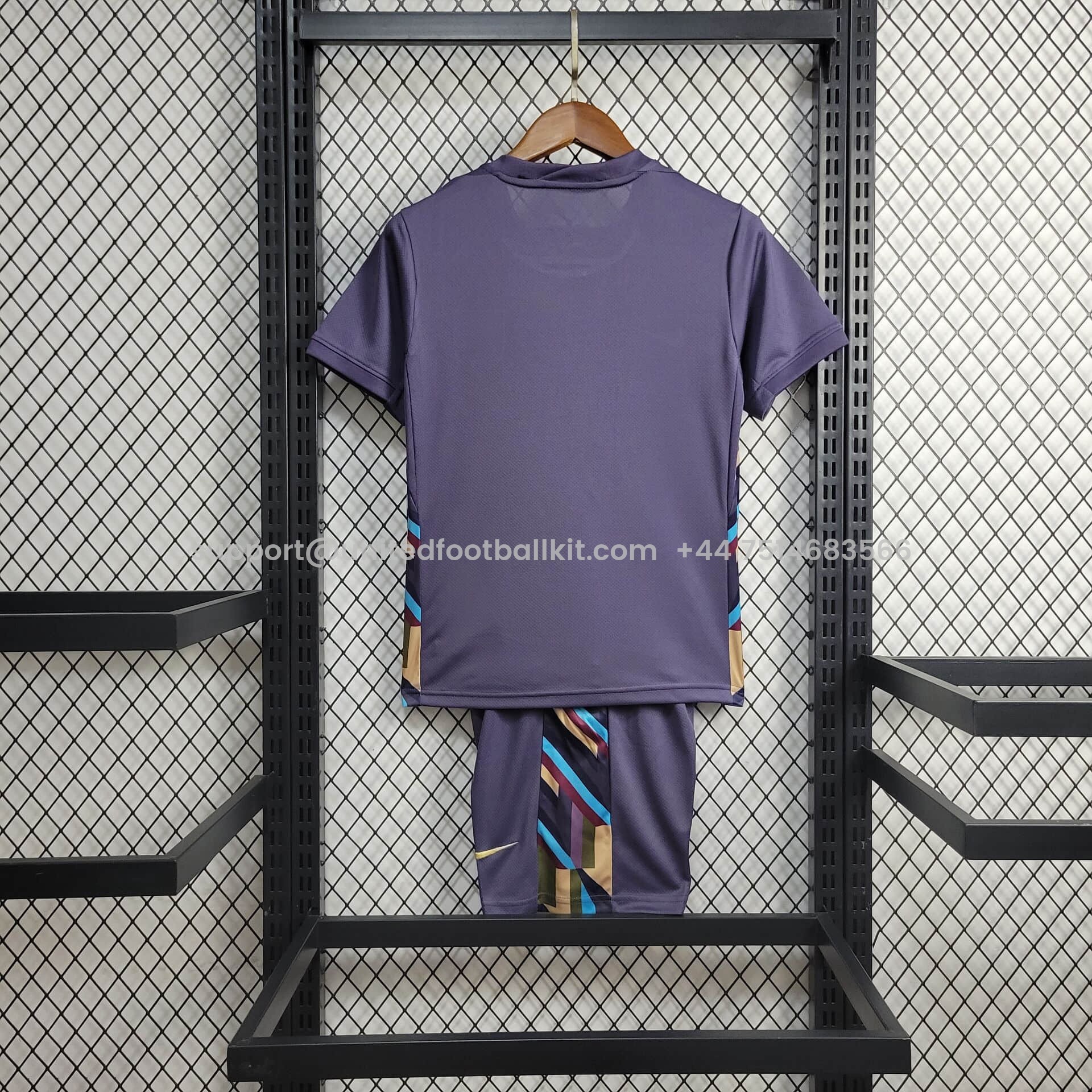 Unitedfootballkit.com | England 2024 Away Stadium Kids Kit -Customize Name, Number and Patch | Worldwide Shipping