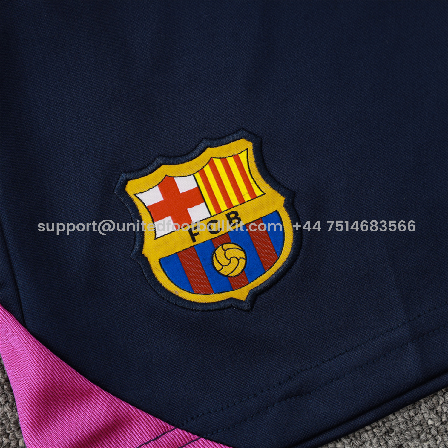 Unitedfootballkit.com | Barcelona 25-26 Vest Training Set - Deep Blue Black Vest and Shorts -Customize Name, Number and Patch | Worldwide Shipping